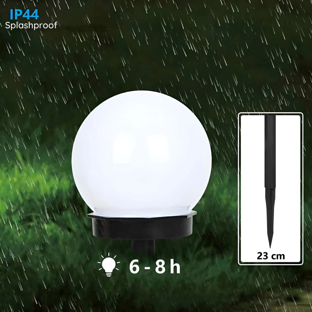 LumiGlobe Set of 3 Waterproof Solar Pathway Lights for Outdoor Pathways and Gardens | Lersk
