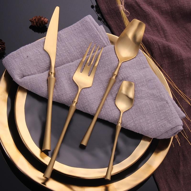 Nefertari Elegant Stainless Steel Flatware 4-Piece Set | Lersk