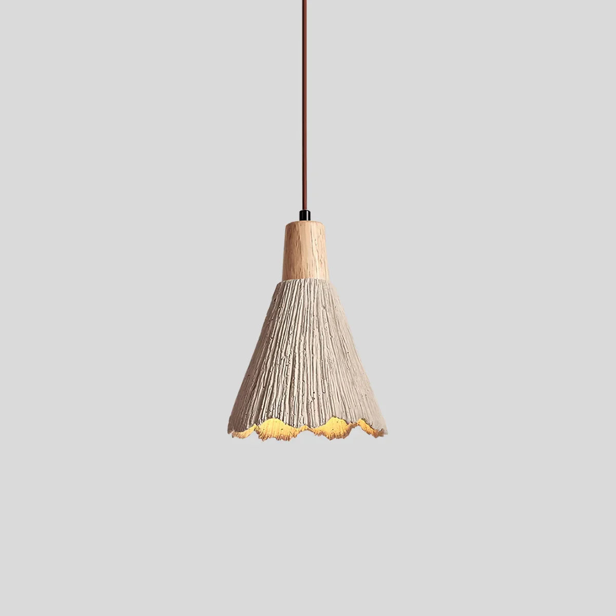 Concrete Pleated Pendant Lamp for Bedroom | Lersk