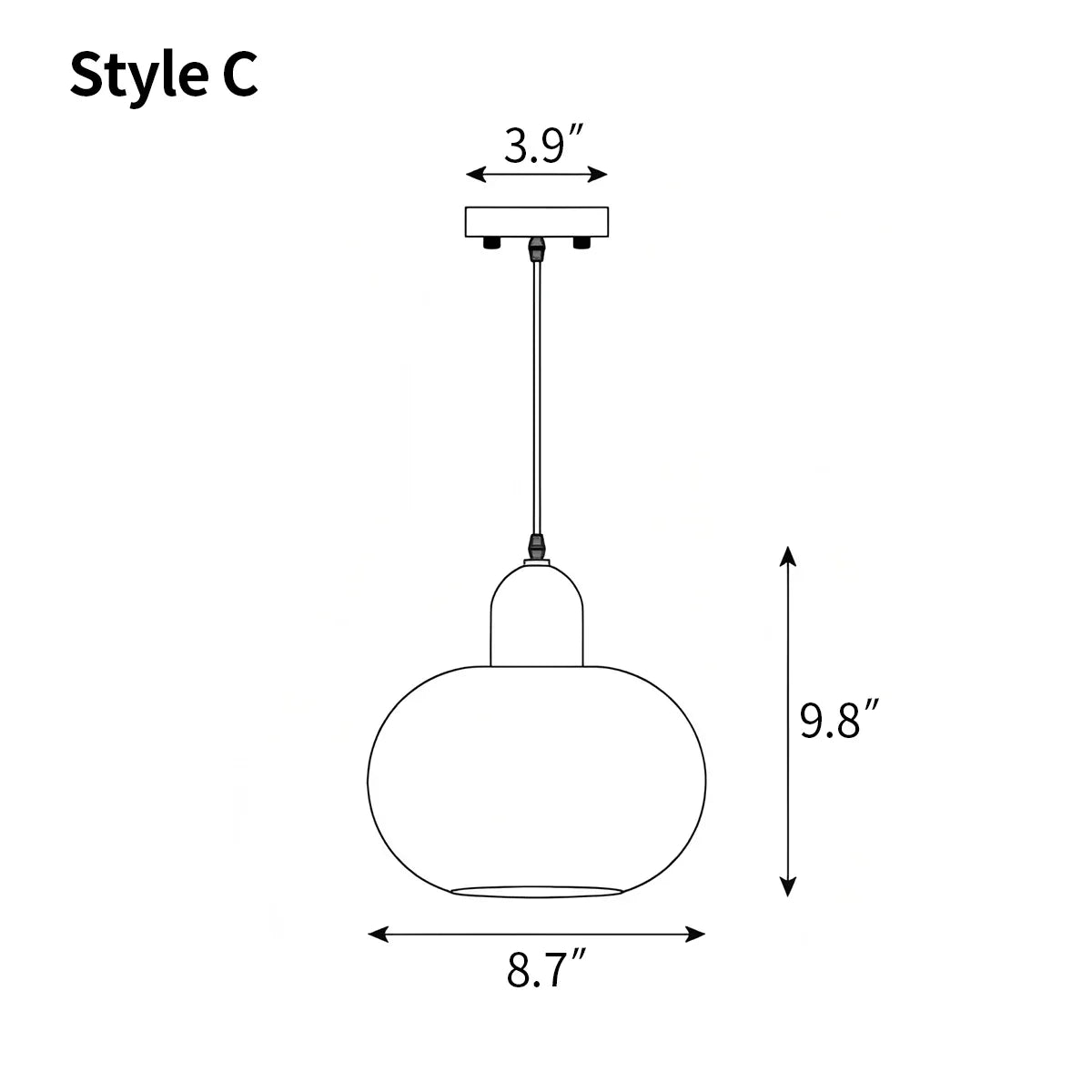 Závěsná skleněná lampa Mellow pro jídelní prostor | Lersk