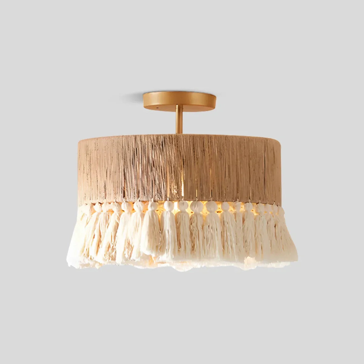 Boho Vintage Twine Fringe Pendant Light | Lersk