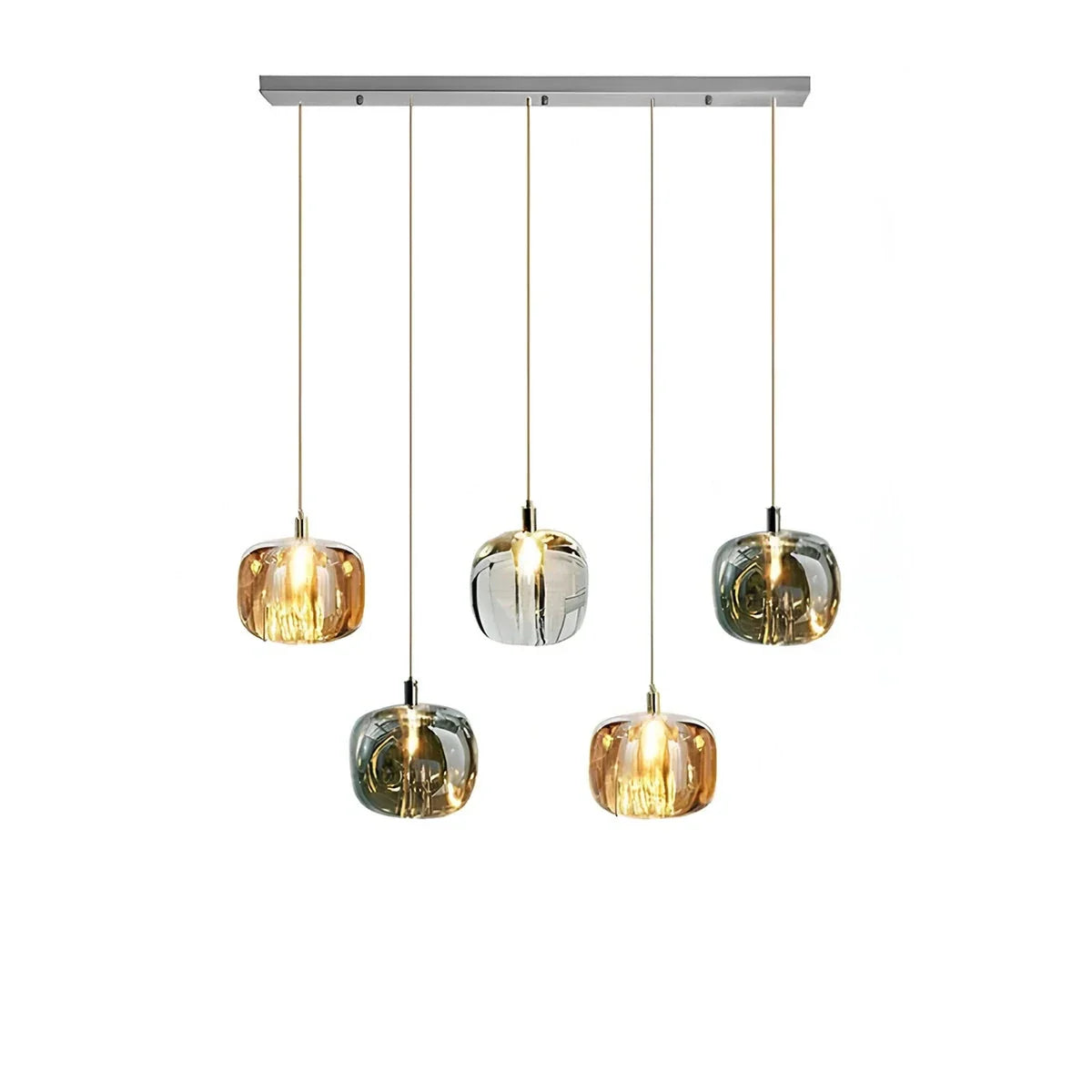 Colored Glass Multi Pendant Chandelier | Lersk