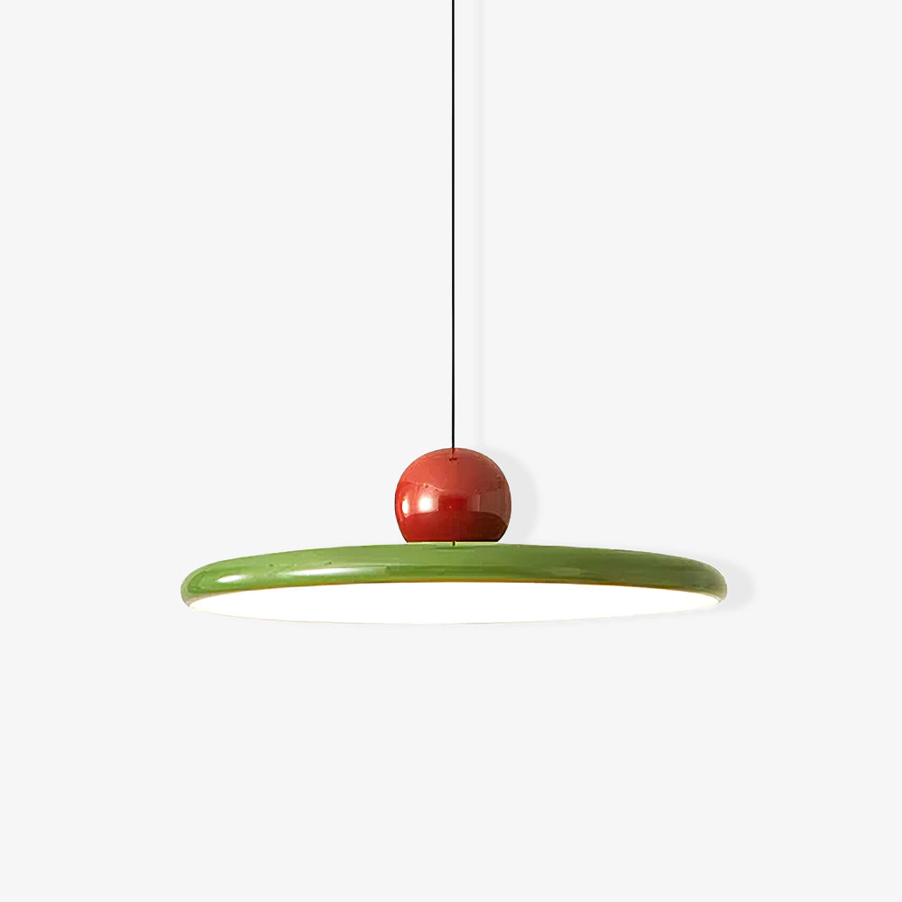 CrimsonLoom Pendel Justerbar Rød Metal Køkkenlampe | Lersk