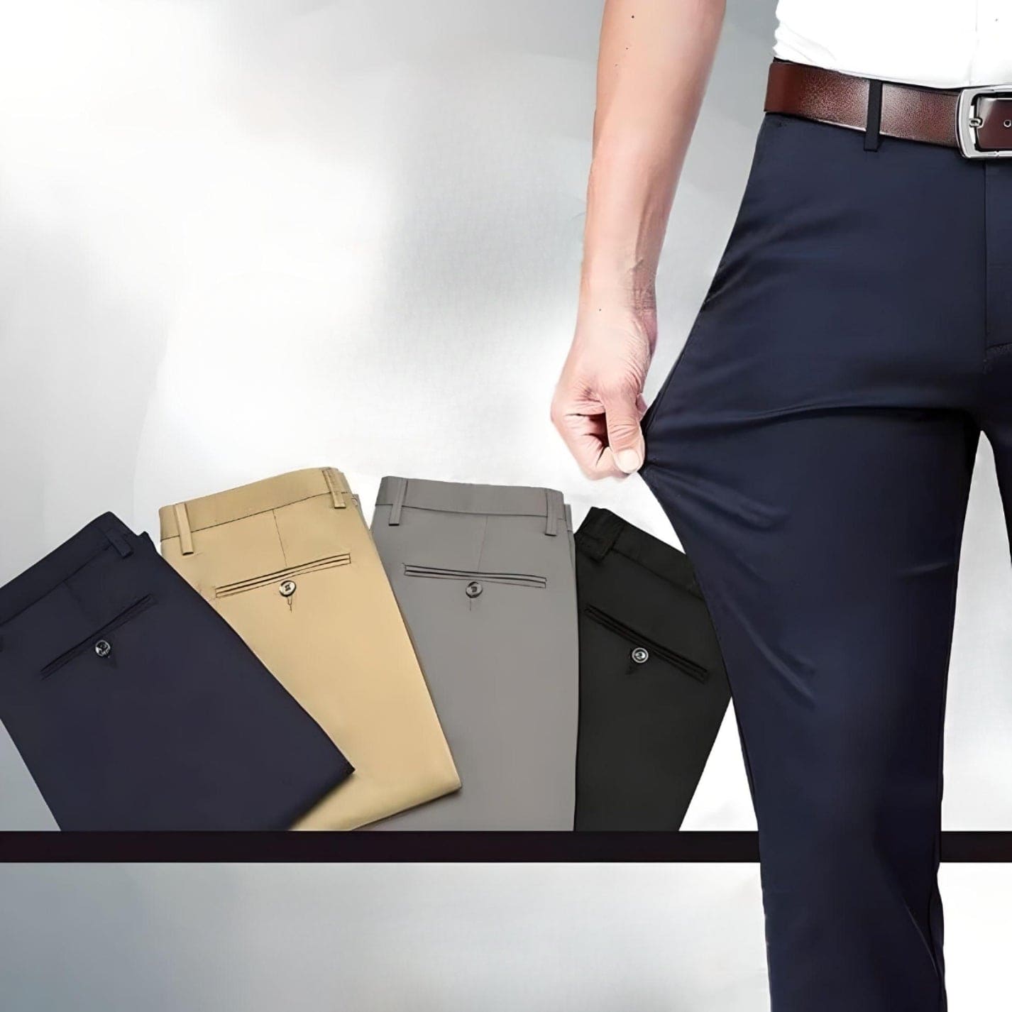 Alex Stretch-Hose für Herren Ultra-Komfort Schrägschnitt | Lersk