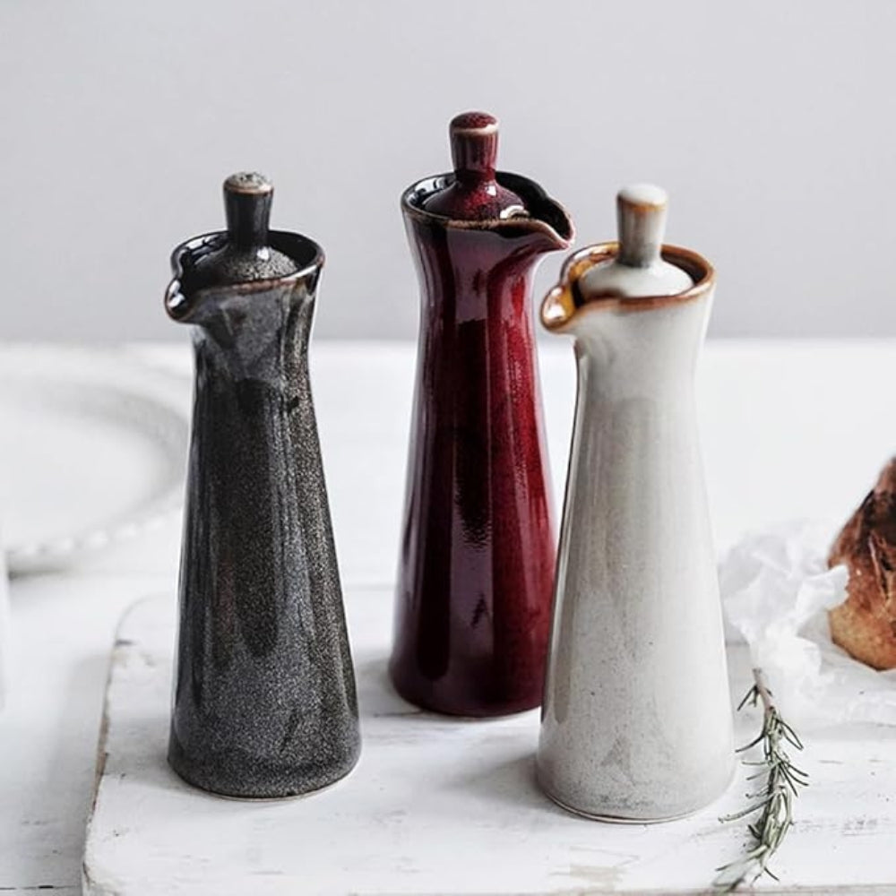 Hana Japanese Ceramic Condiment Bottle For Oils Home Cooks | Lersk