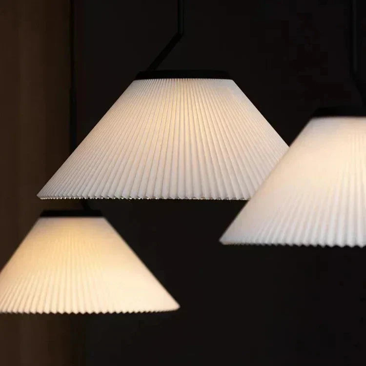 Caelara Soft Pleated Ceiling Pendant Light In Cream | Lersk