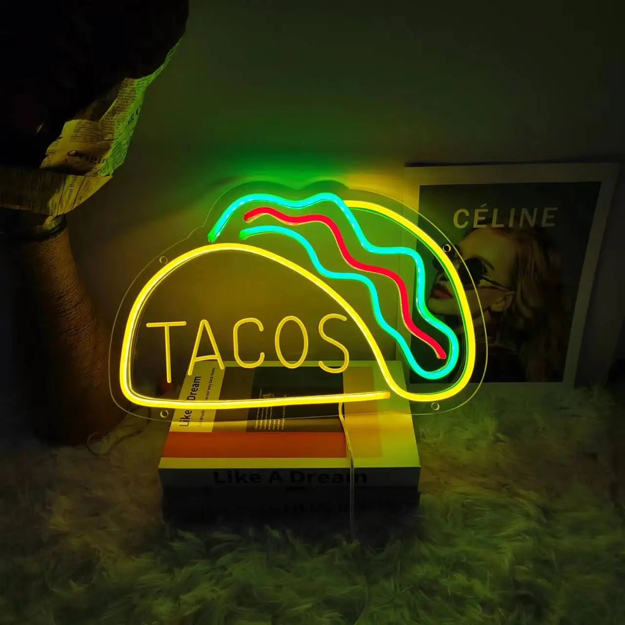 Luce Notturna Neon NibbleGlow Insegna Colorata Fast Food | Lersk