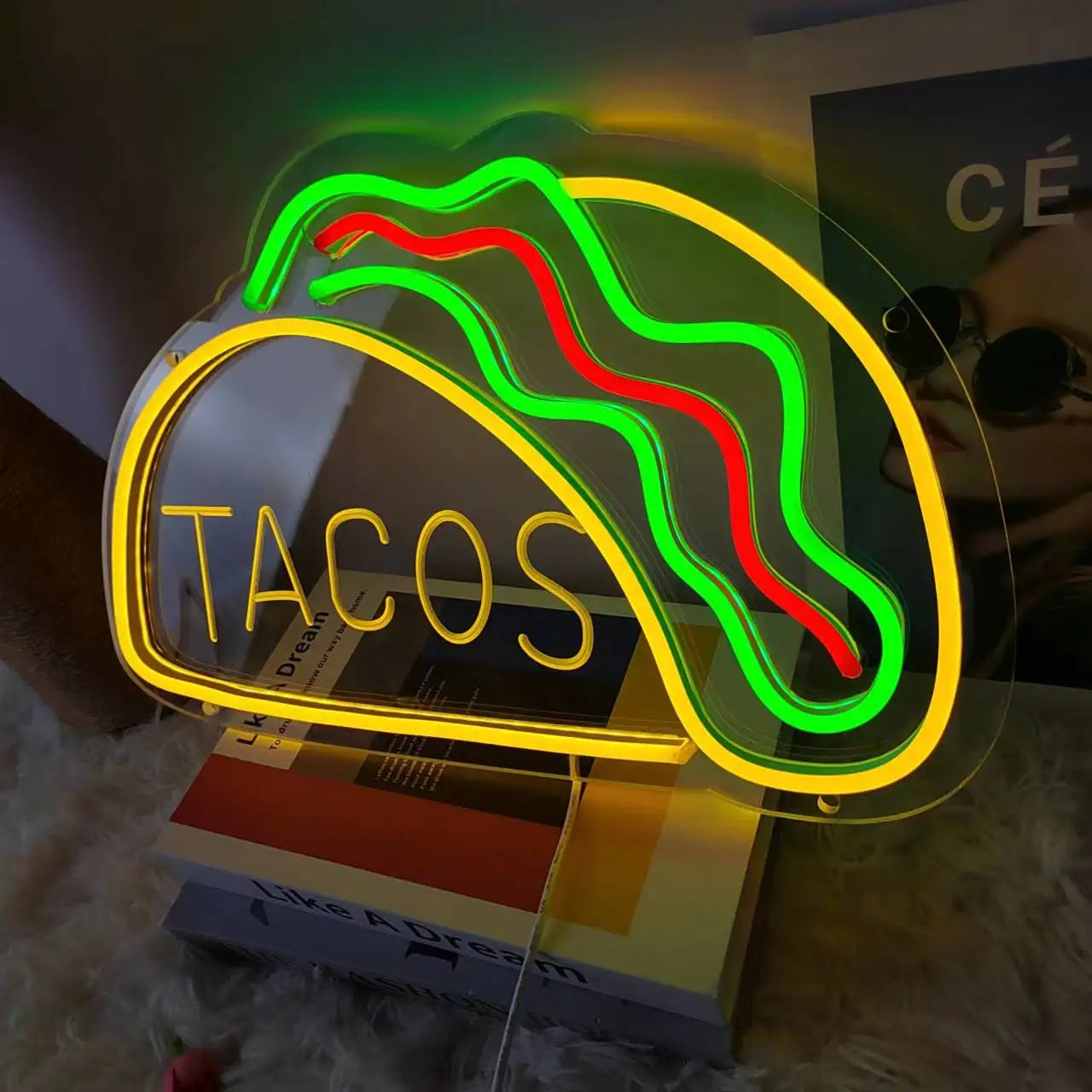 Luce Notturna Neon NibbleGlow Insegna Colorata Fast Food | Lersk