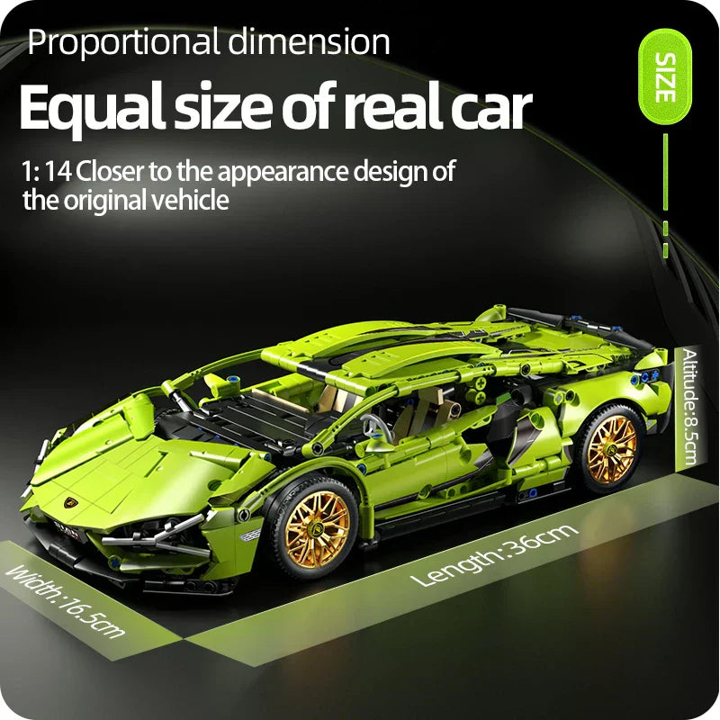 1280-Piece Wireless 1:14 Supercar Kit For Kids And Adults | Lersk