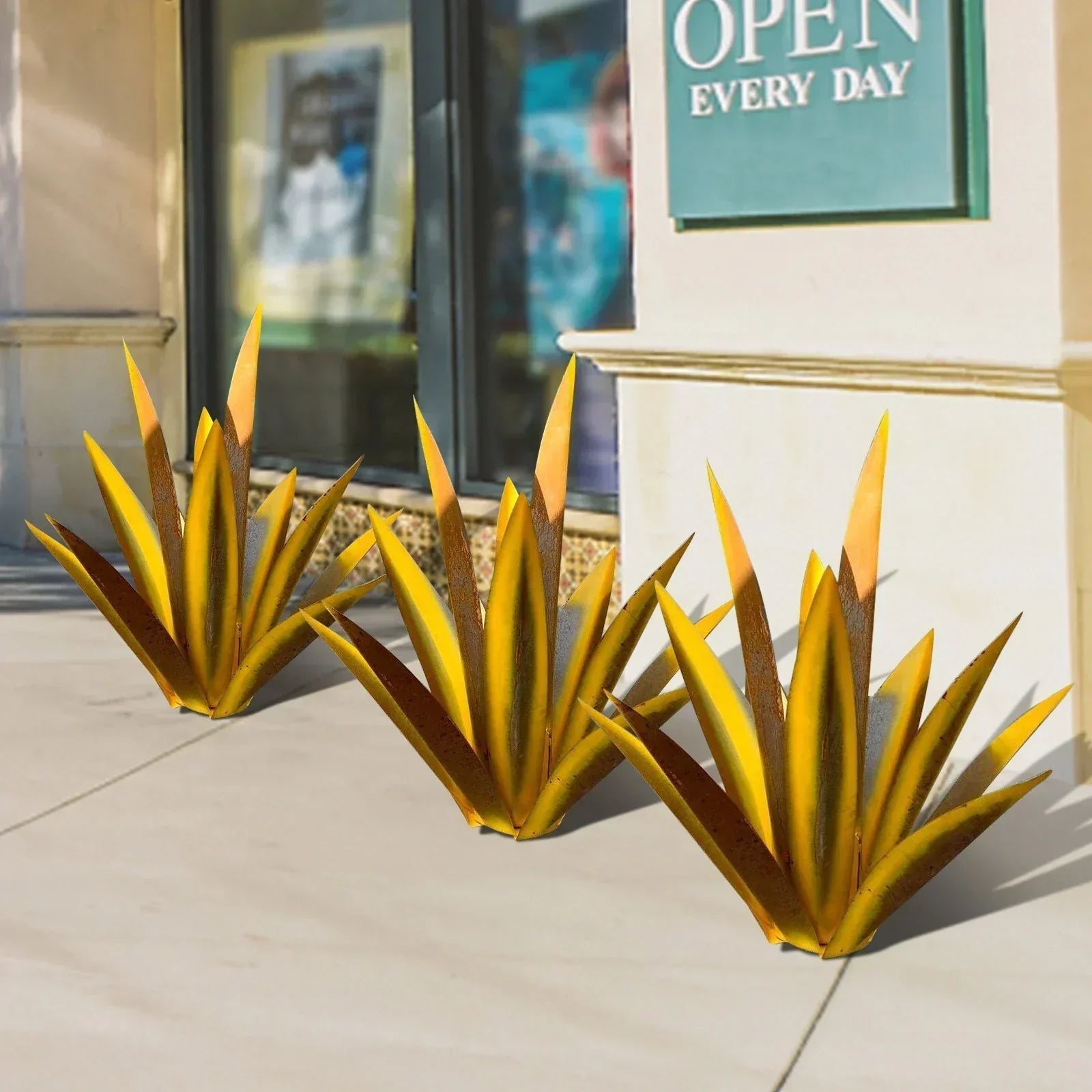 Ewige Agave Handgefertigte Rostfreie Metall-Gartenskulptur für Innen- und Außendekor | Lersk