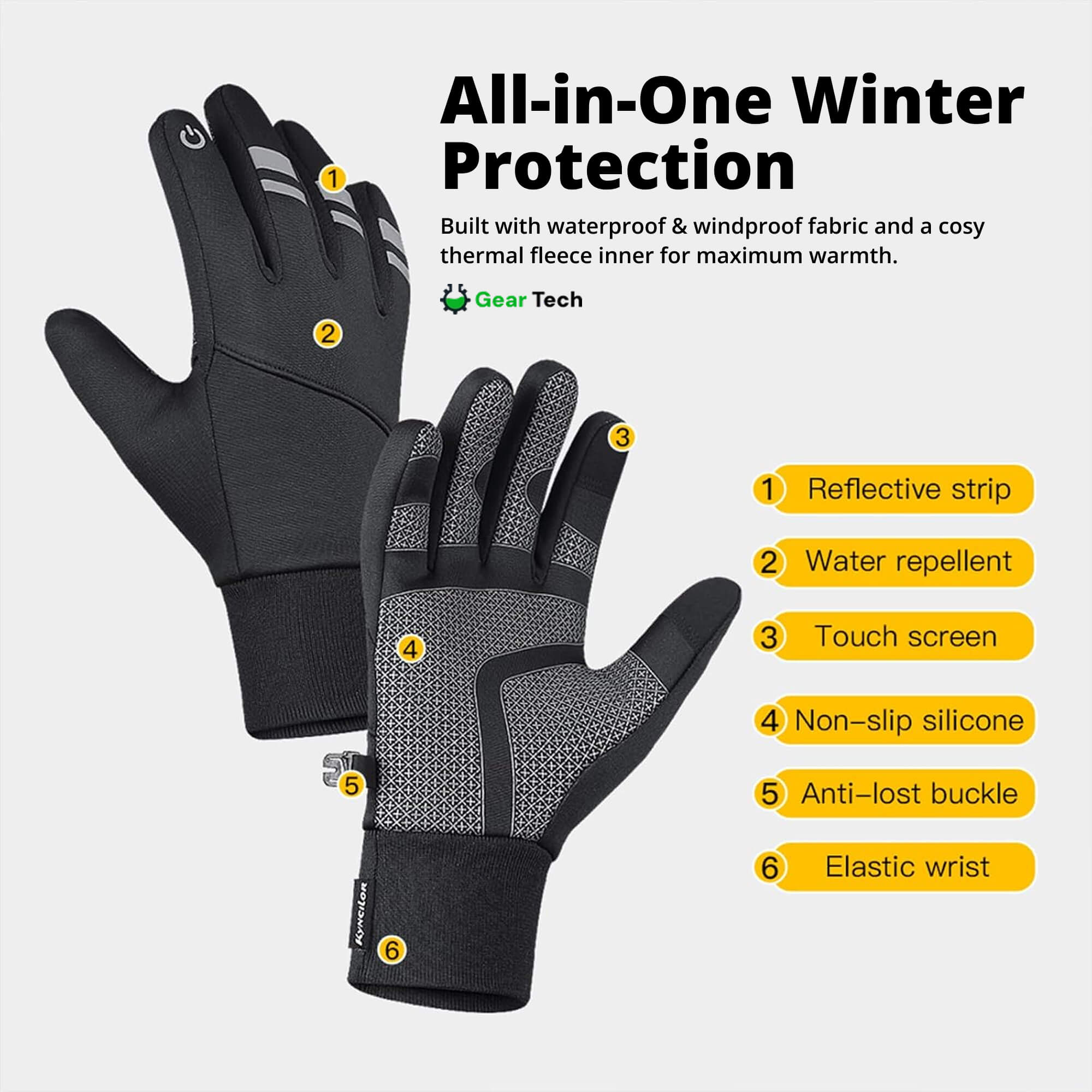 Ridge Thermal Waterproof Winter Touchscreen Non-Slip Gloves | Lersk
