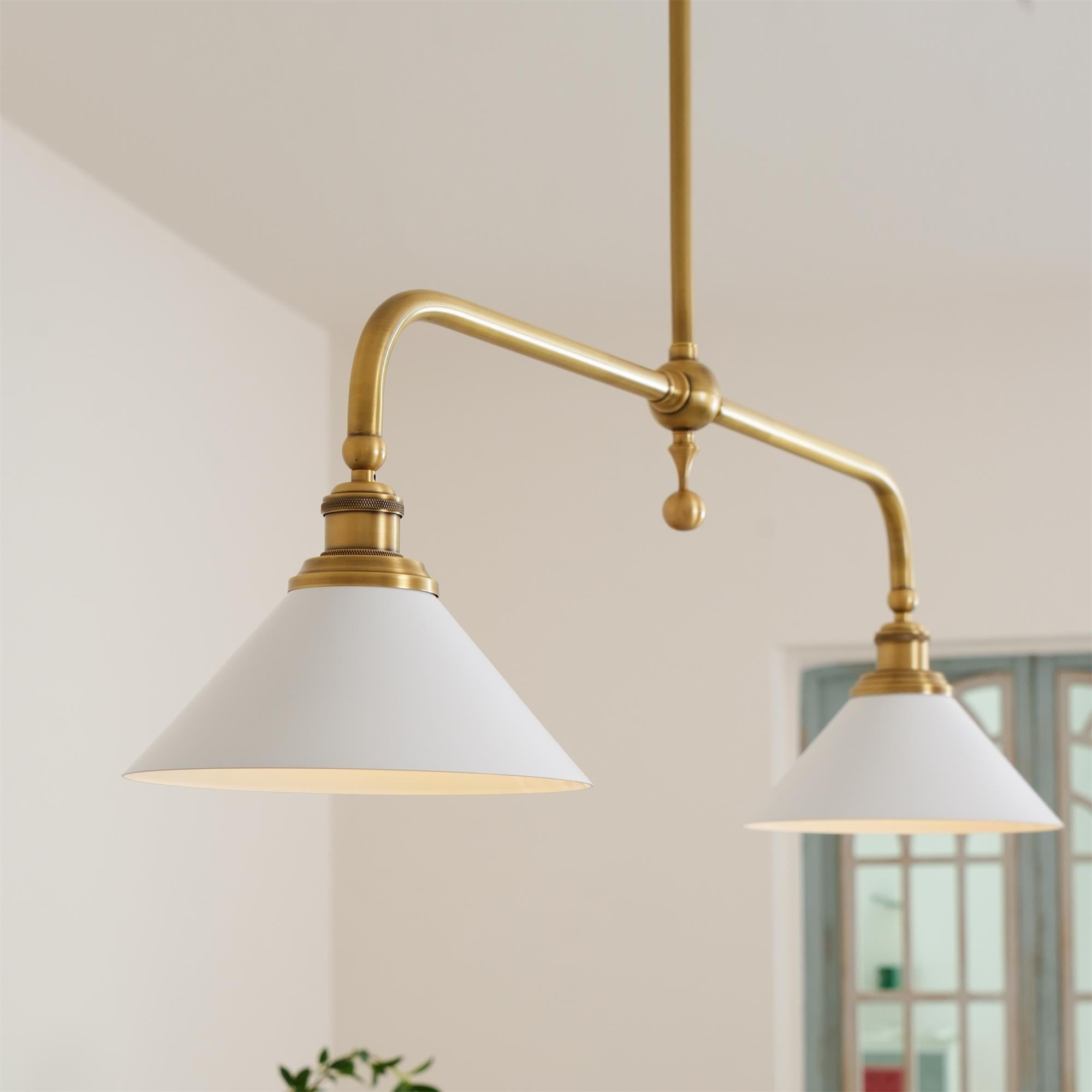 AstraVex Vintage Glass Pendant Light With White Shade | Lersk