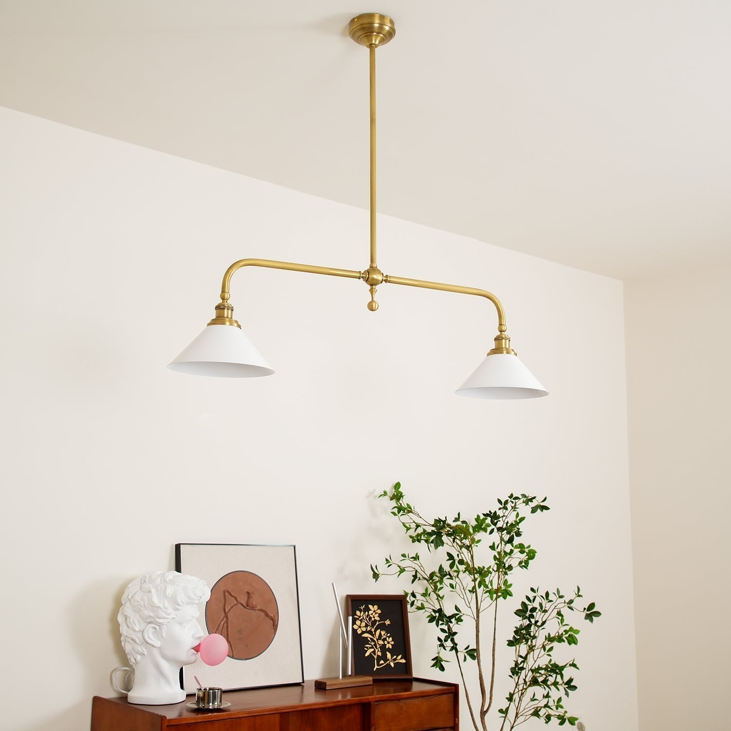 AstraVex Vintage Glass Pendant Light With White Shade | Lersk
