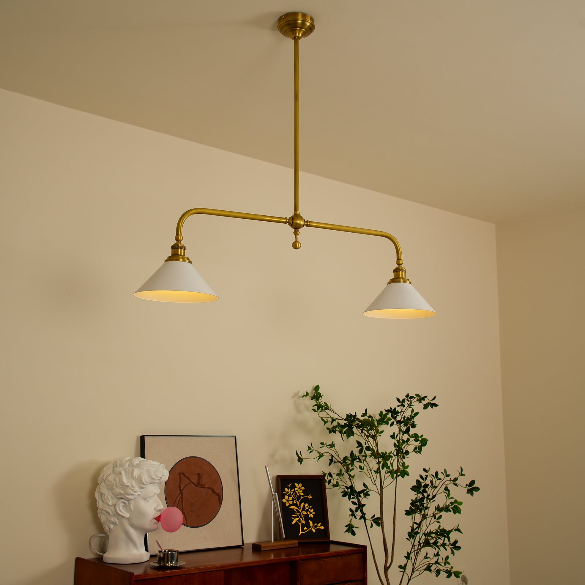 AstraVex Vintage Glass Pendant Light With White Shade | Lersk
