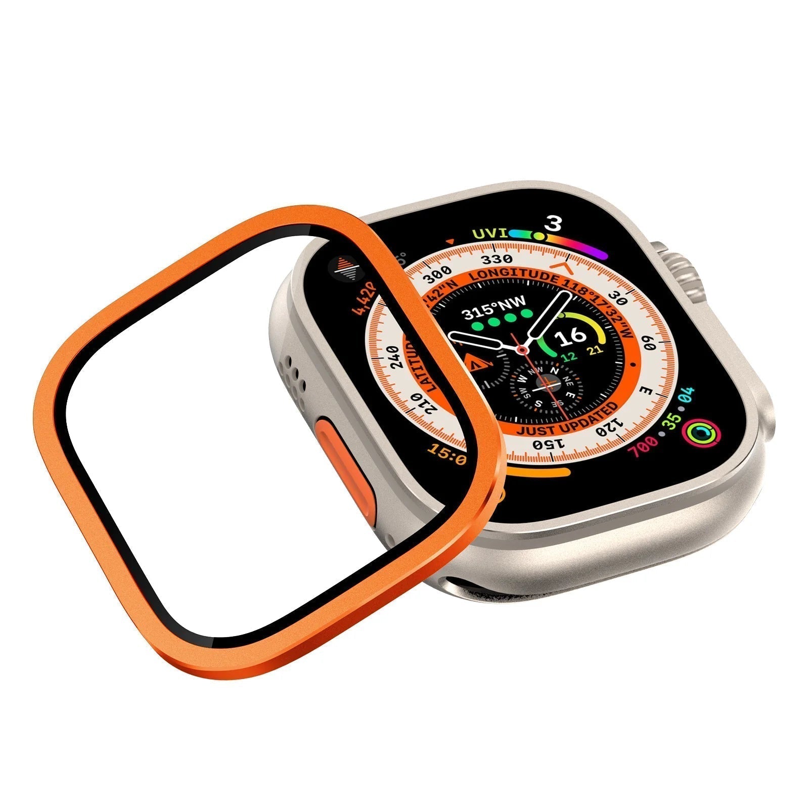 Titanový ochranný kryt obrazovky kompatibilní s Apple Watch Ultra a Ultra 2 | Lersk