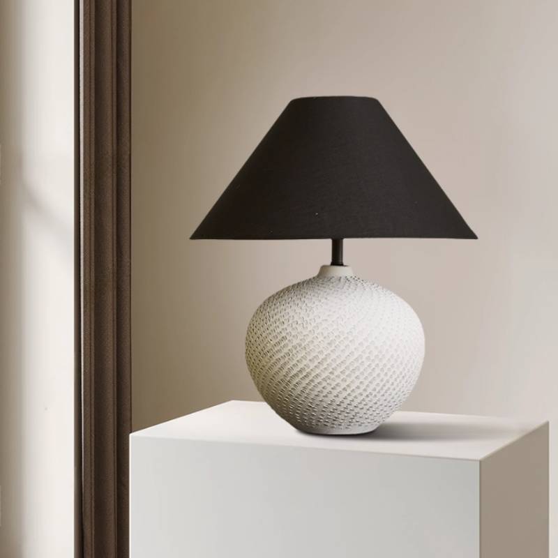 Contemporary Ceramic Ball Table Lamp With Soft Ambient Lighting For Bedrooms | Lersk