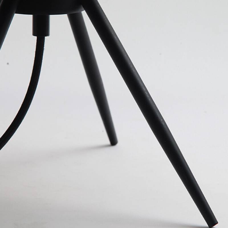Lyra Smoked Glass Table Lamp With Modern Tripod Design | Lersk