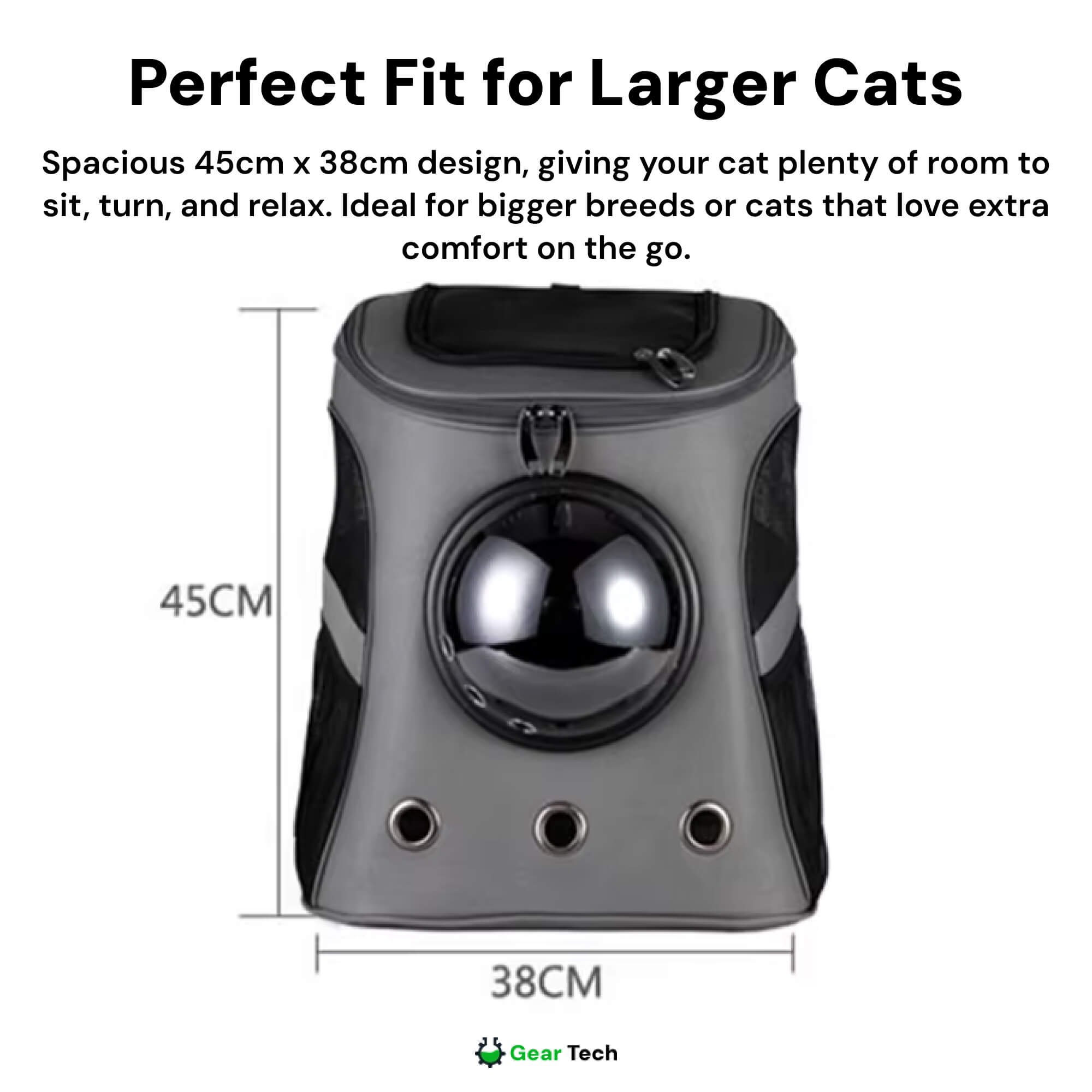 Breathable, Roomy Travel Cat Backpack For Hiking, Camping | Lersk
