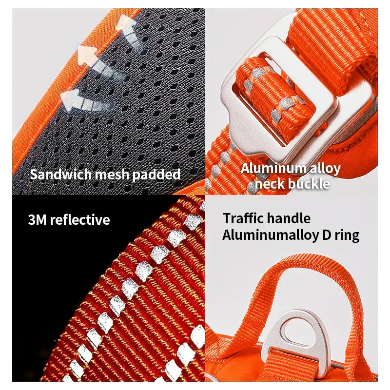 AstraPaw Reflective Nylon No Pull Dog Harness for All Sizes | Lersk