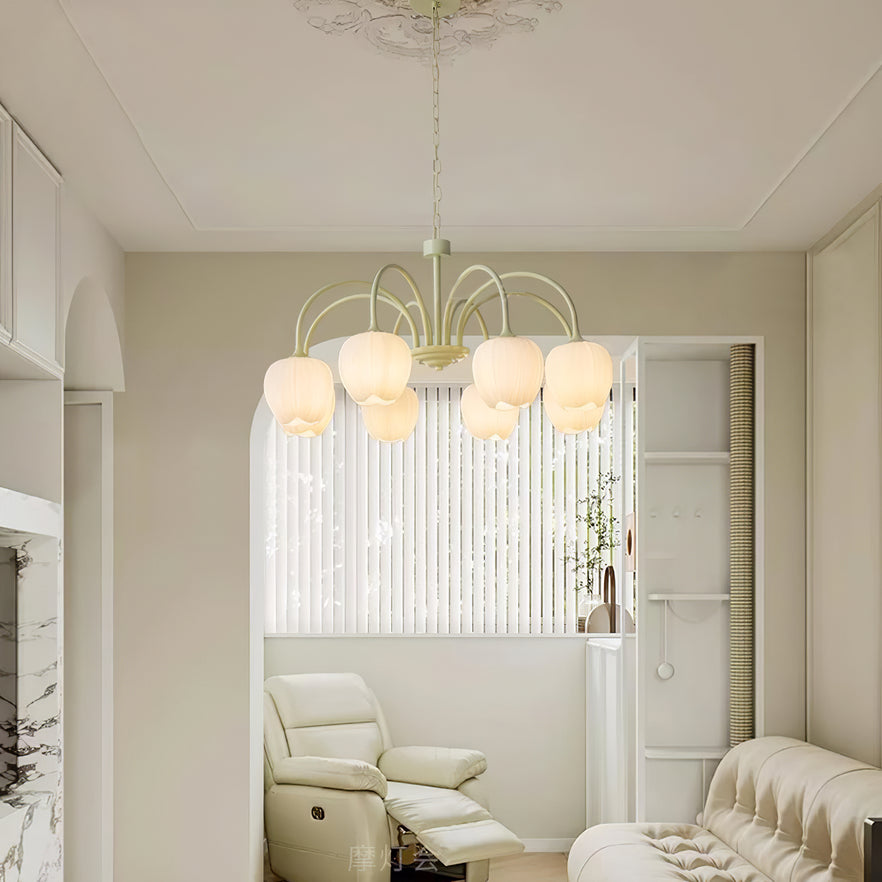 Aurelia Elegant Matcha Chandelier for Living and Dining | Lersk