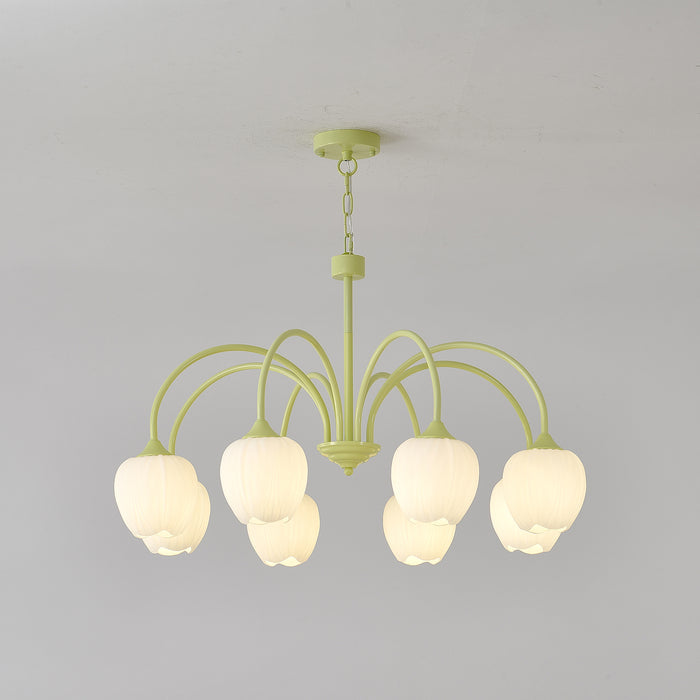 Aurelia Elegant Matcha Chandelier for Living and Dining | Lersk