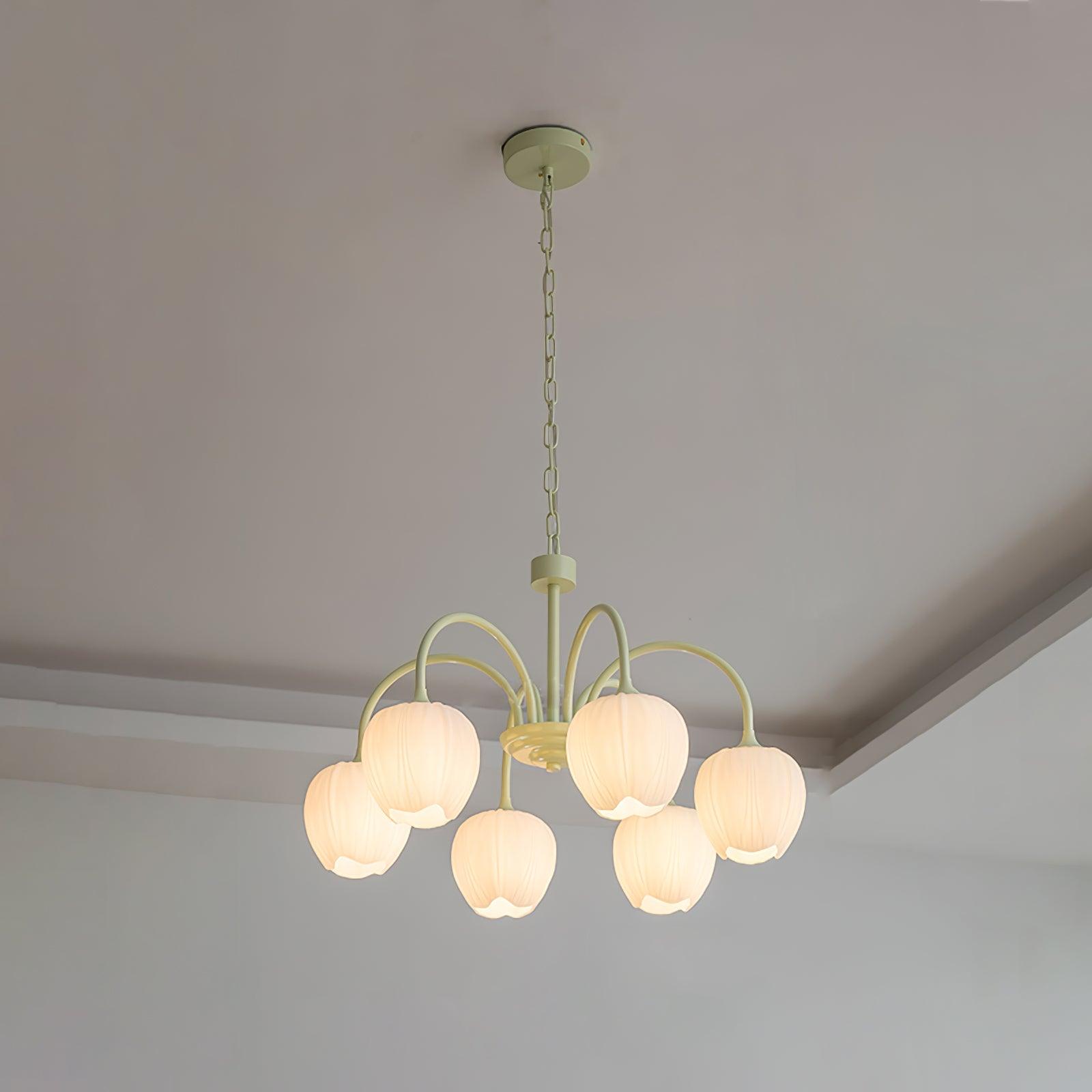 Aurelia Elegant Matcha Chandelier for Living and Dining | Lersk