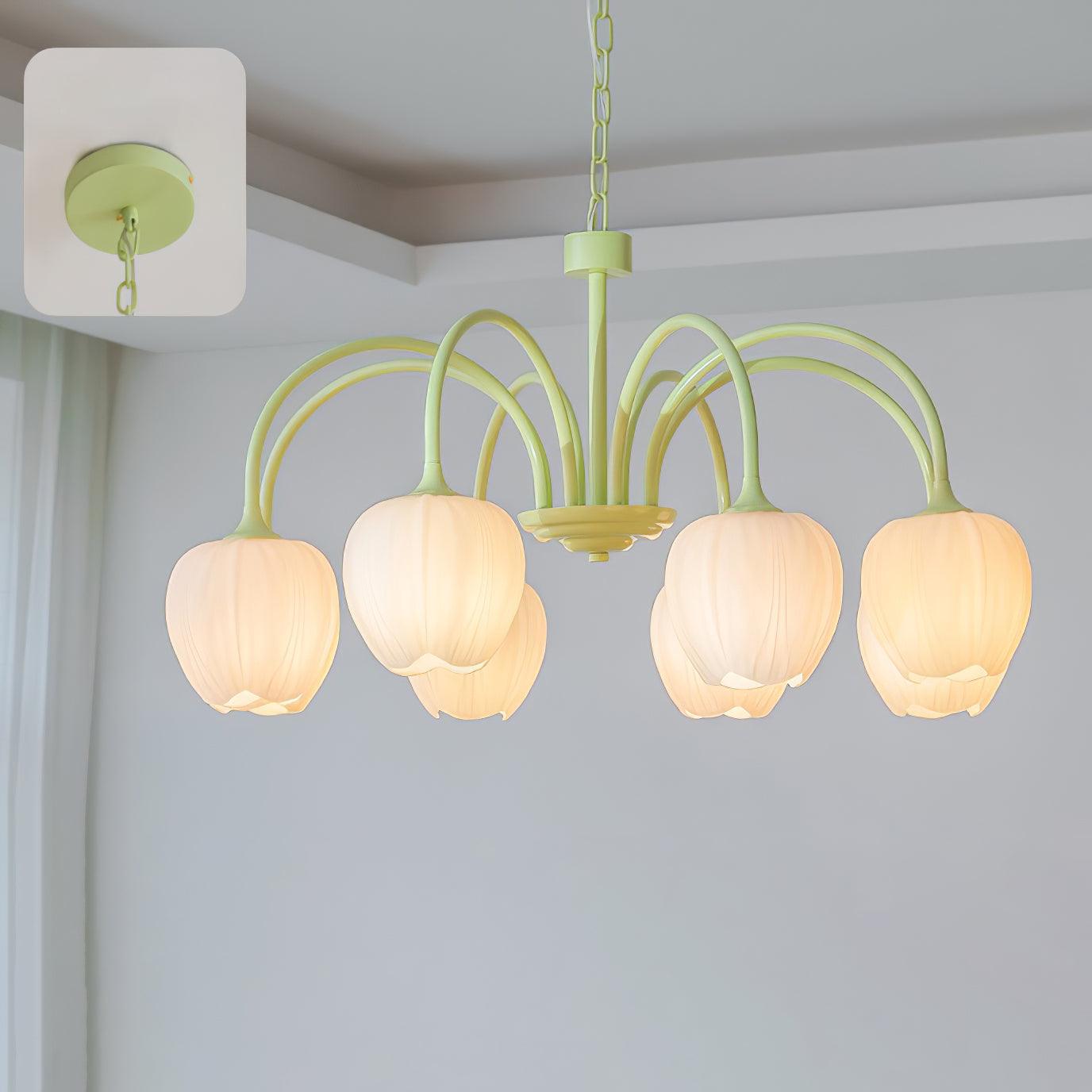 Aurelia Elegant Matcha Chandelier for Living and Dining | Lersk