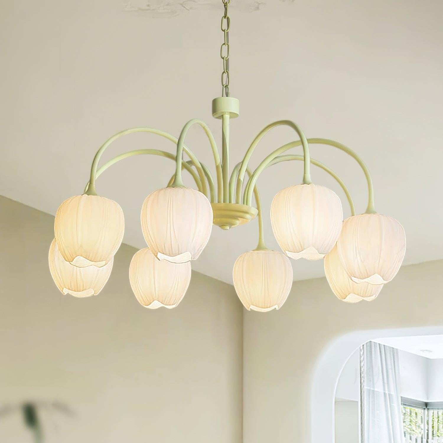 Aurelia Elegant Matcha Chandelier for Living and Dining | Lersk