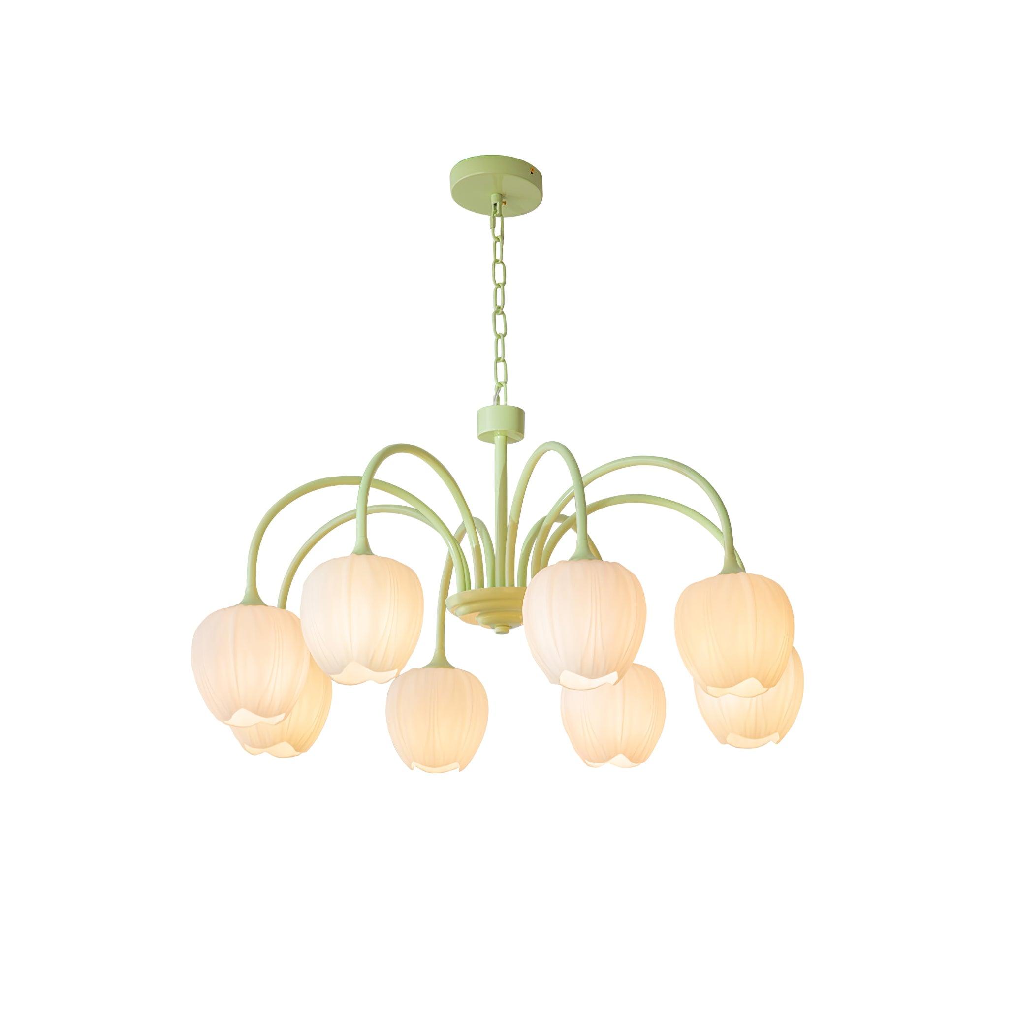 Aurelia Elegant Matcha Chandelier for Living and Dining | Lersk