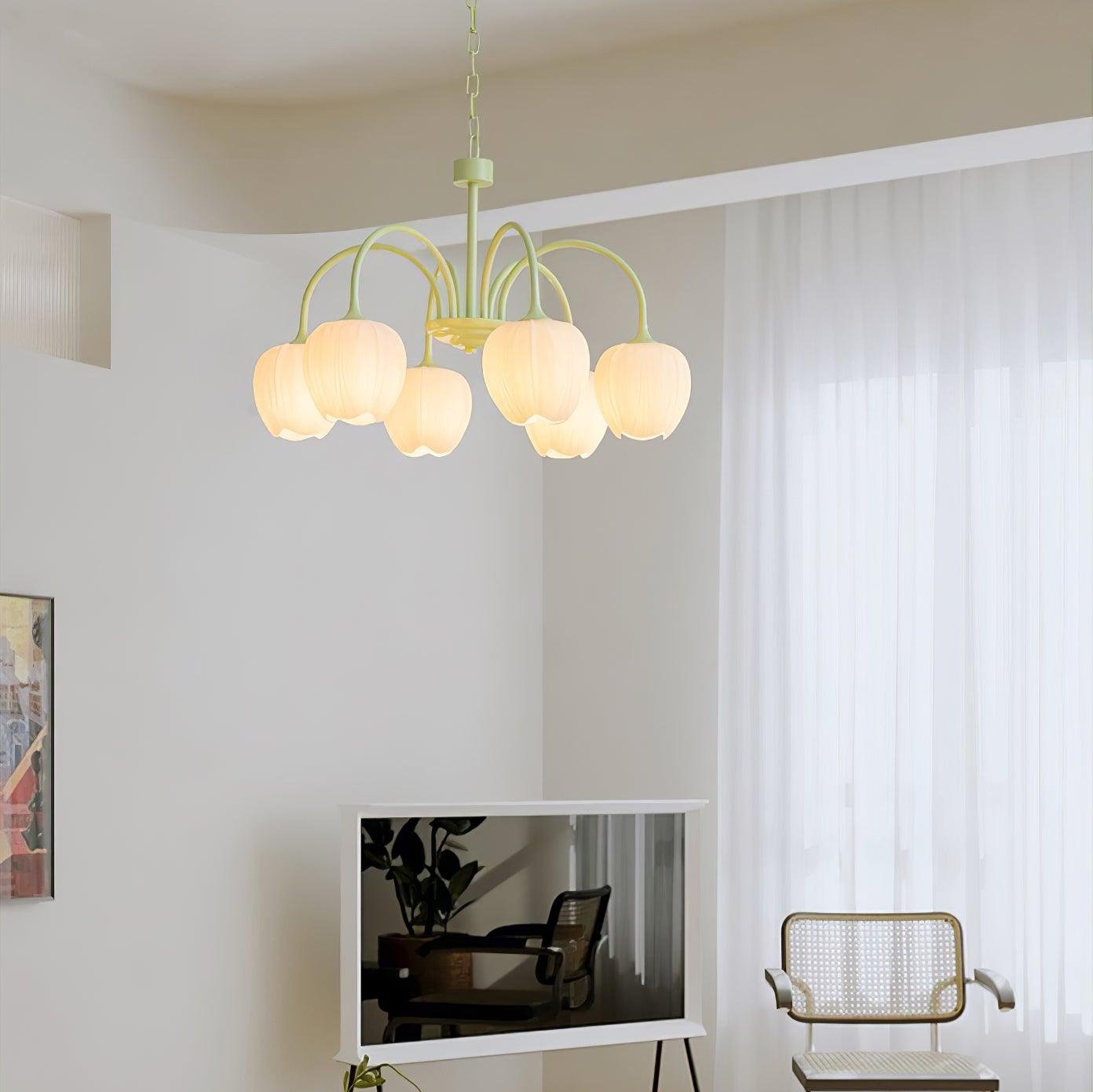 Aurelia Elegant Matcha Chandelier for Living and Dining | Lersk