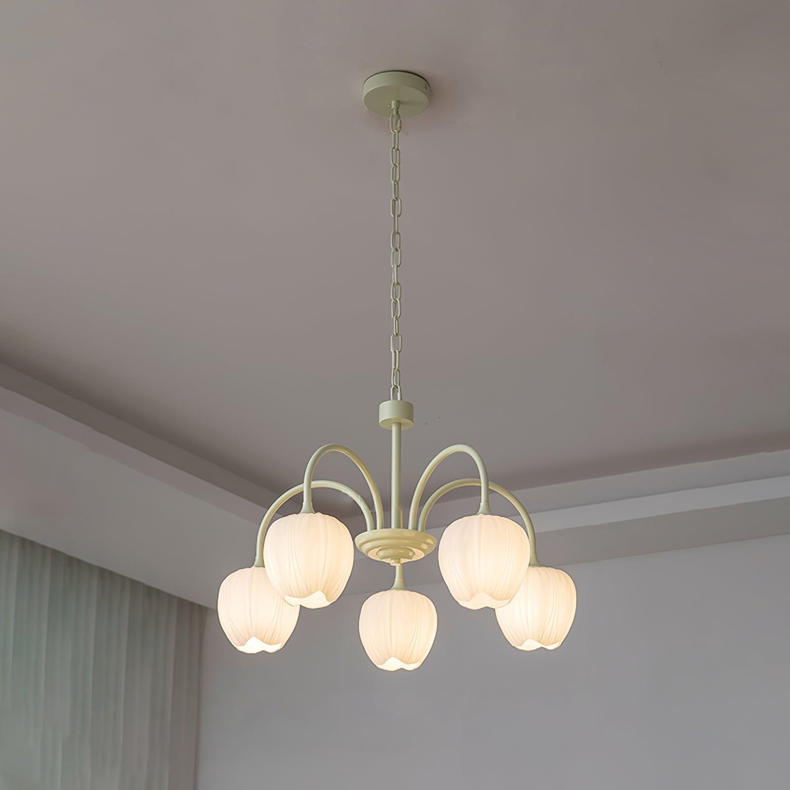 Aurelia Elegant Matcha Chandelier for Living and Dining | Lersk