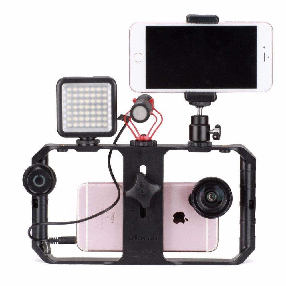 Smartphone Video Rig Stabilizer With Light For Mobile Filmmaking | Lersk
