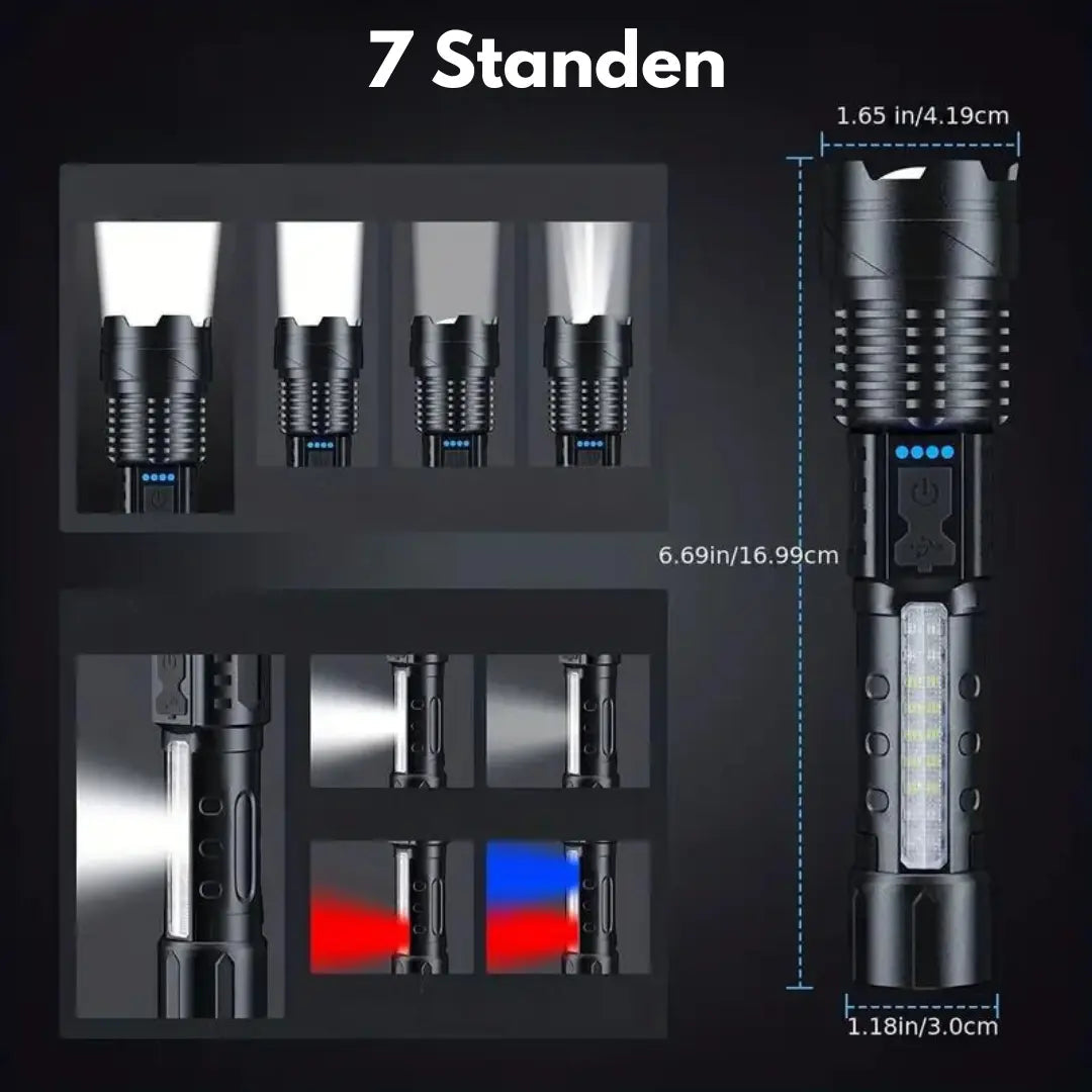 Ultrafelle Powerbeam Military Flashlight 5000 Lumens Outdoor | Lersk