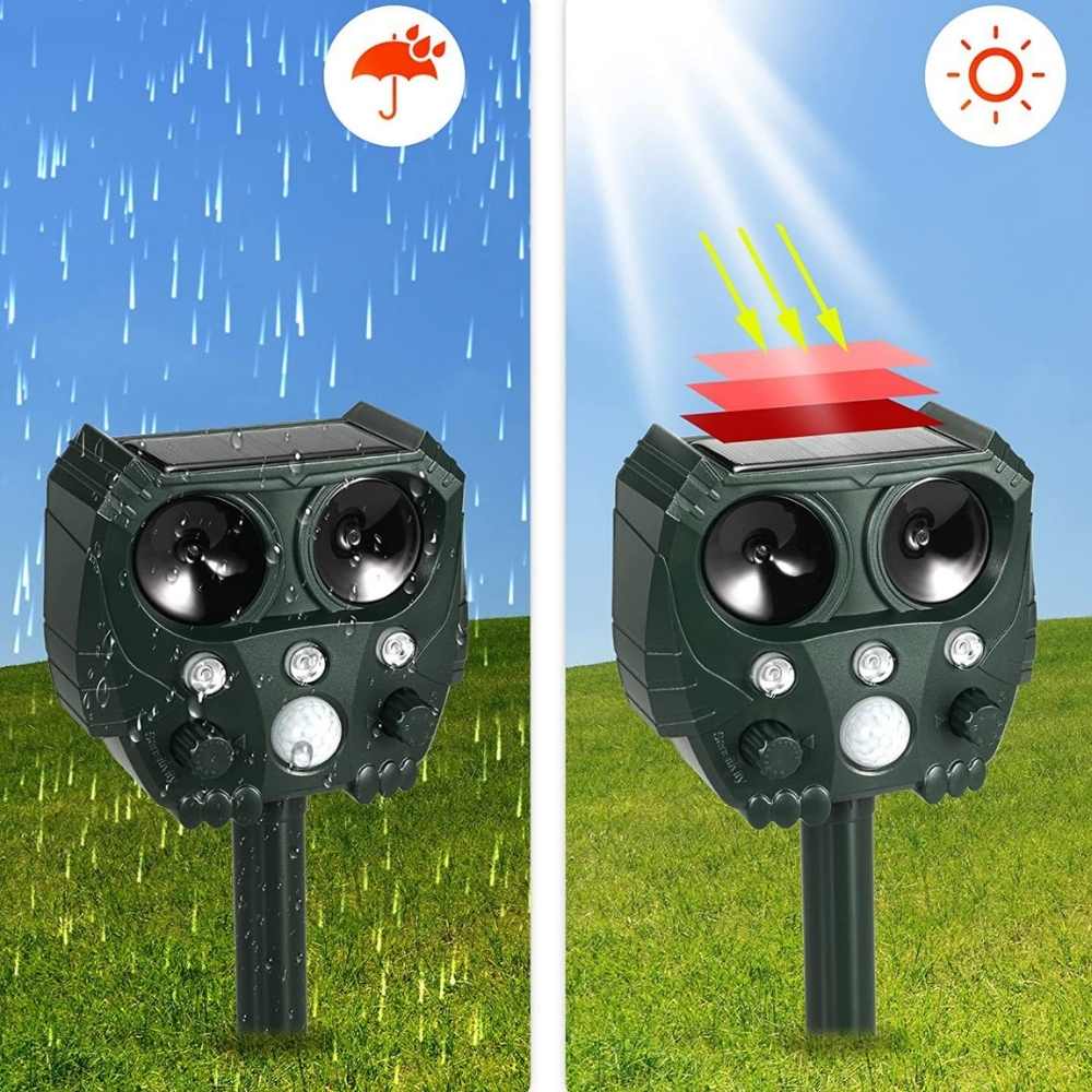 VerdantWave Dispositif Ultrasonique Extérieur Anti-Nuisibles pour Chats, Renards et Pigeons | Lersk