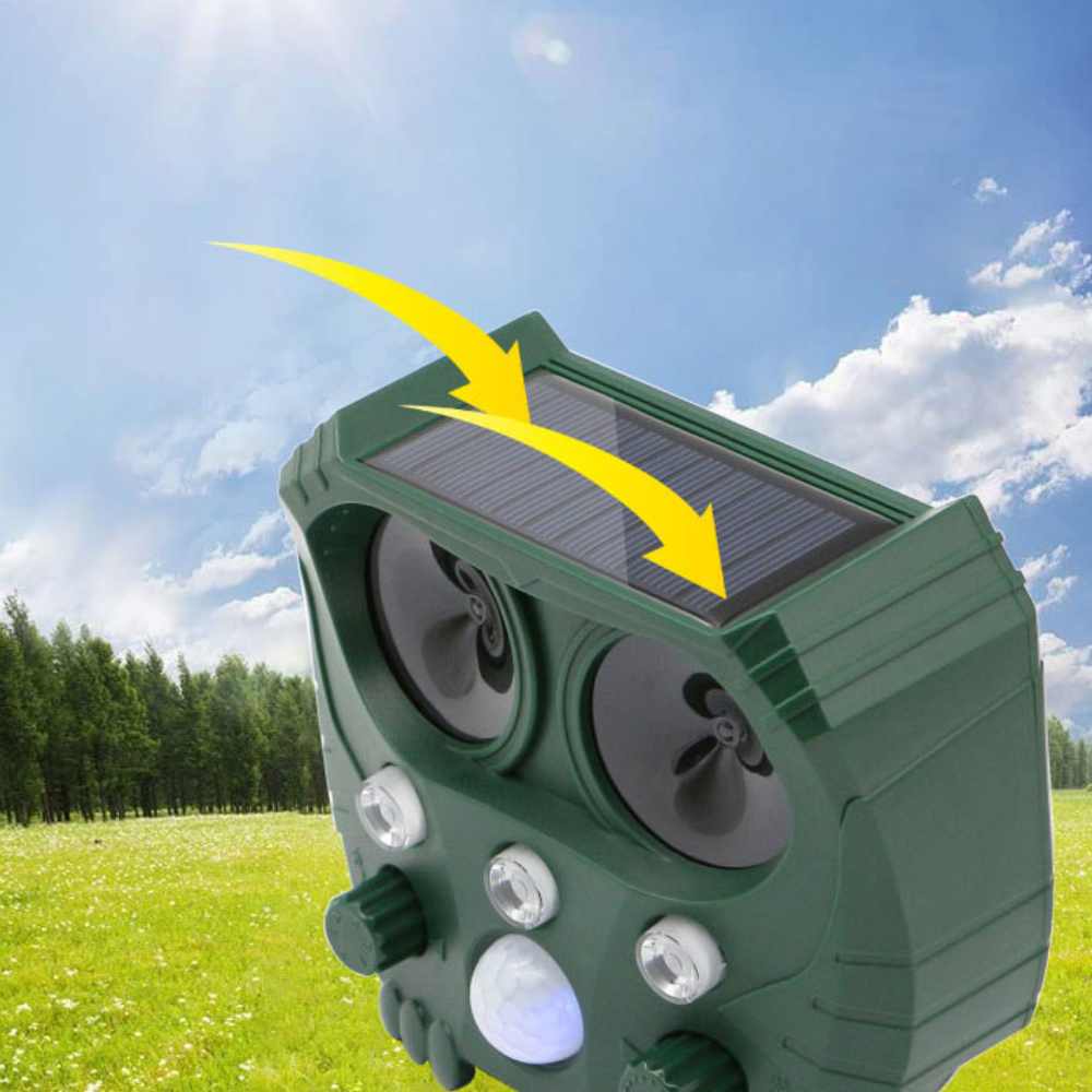VerdantWave Dispositif Ultrasonique Extérieur Anti-Nuisibles pour Chats, Renards et Pigeons | Lersk
