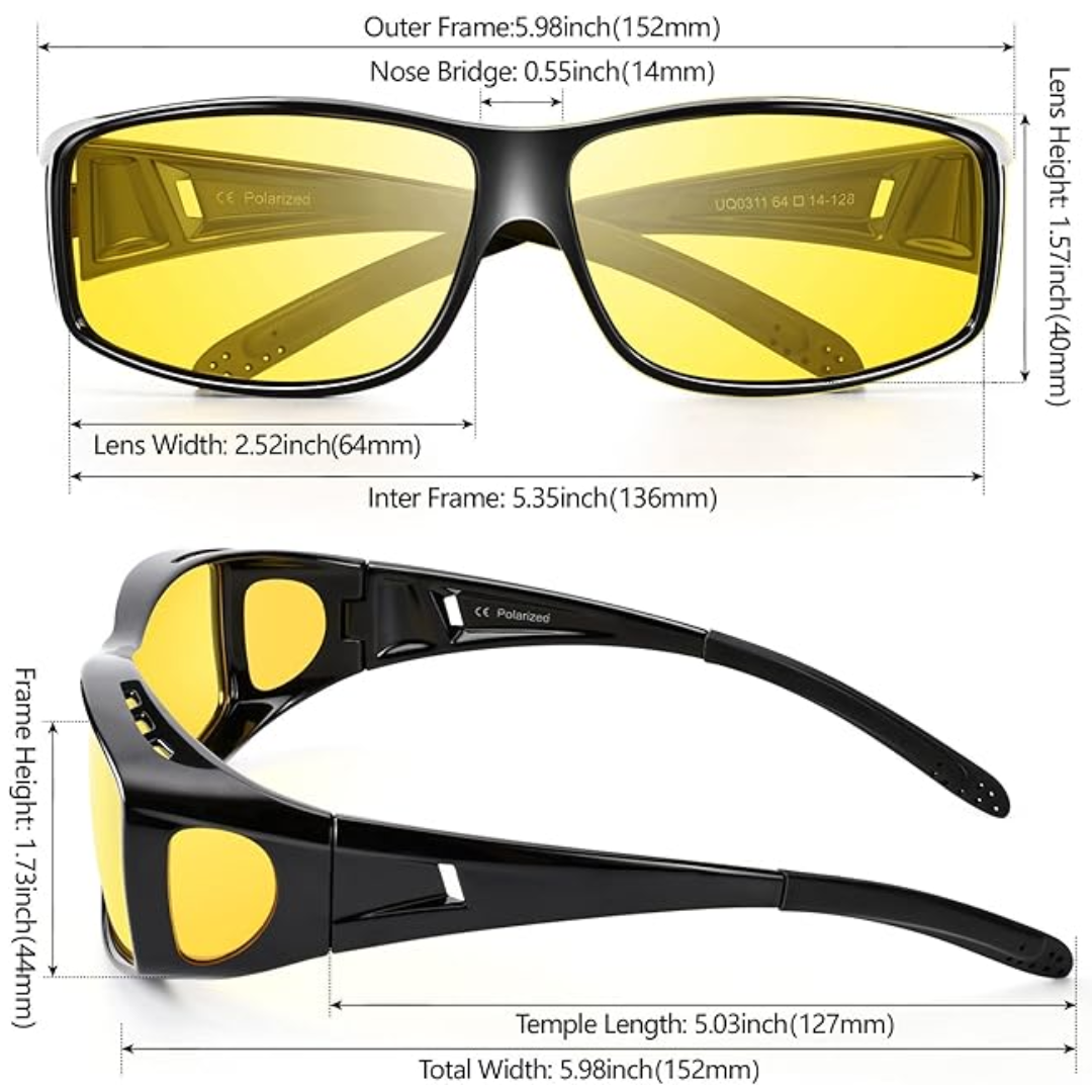 Jeremy Nachtsicht Polarisierte Fahrbrille – Blendfreie Brille für sicheres Fahren bei Nacht | Lersk