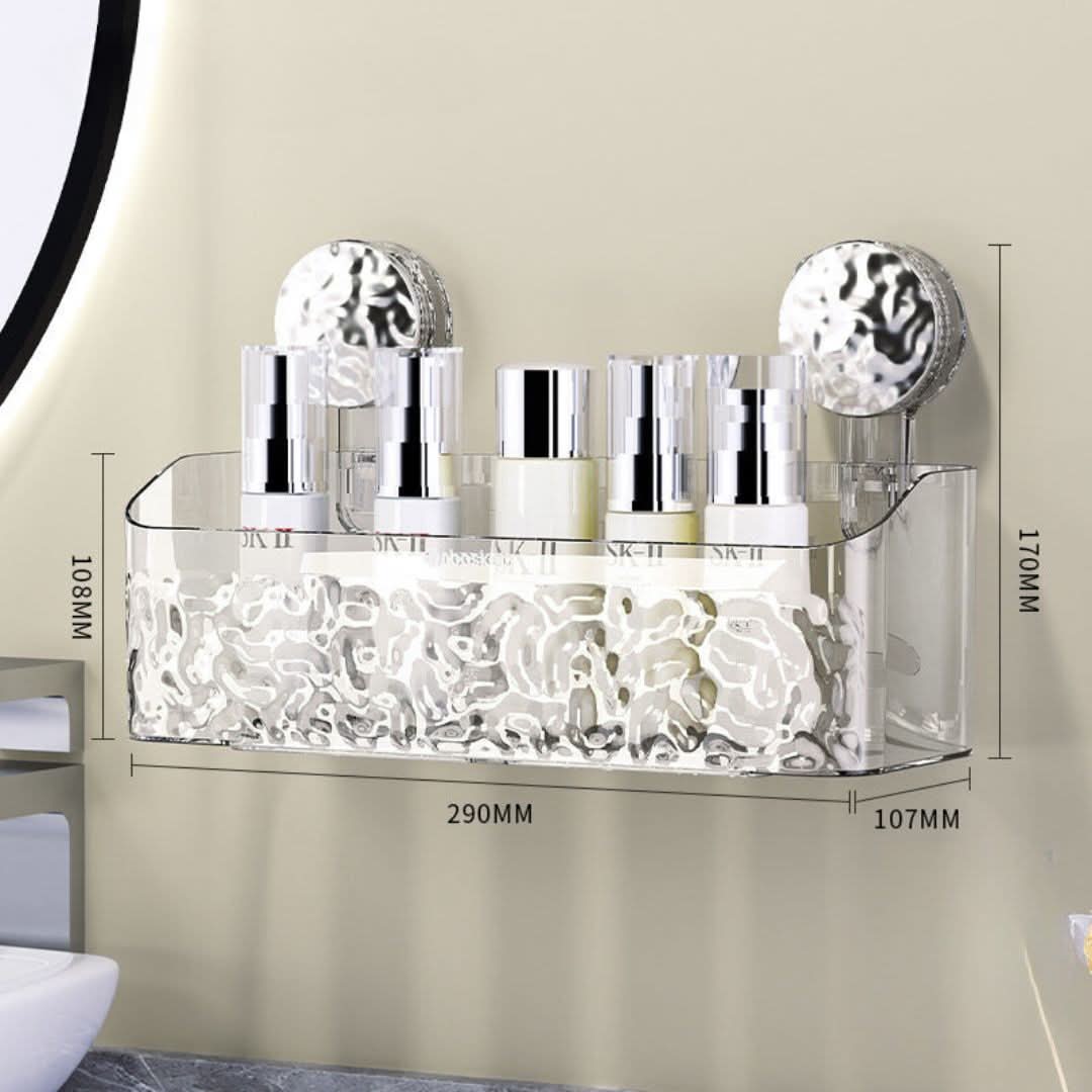 Étagère à ventouse pour salle de bain pour une solution de rangement facile et les essentiels d'organisation de la salle de bain | Lersk