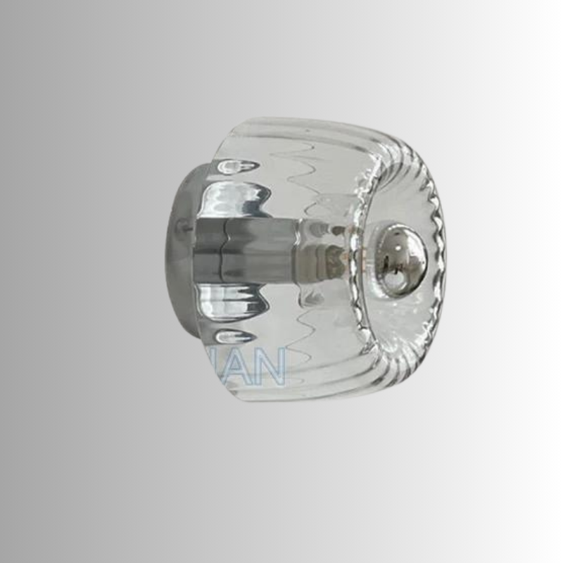 Lampada da parete Skjold Nordic Bauhaus in vetro finitura metallo | Lersk