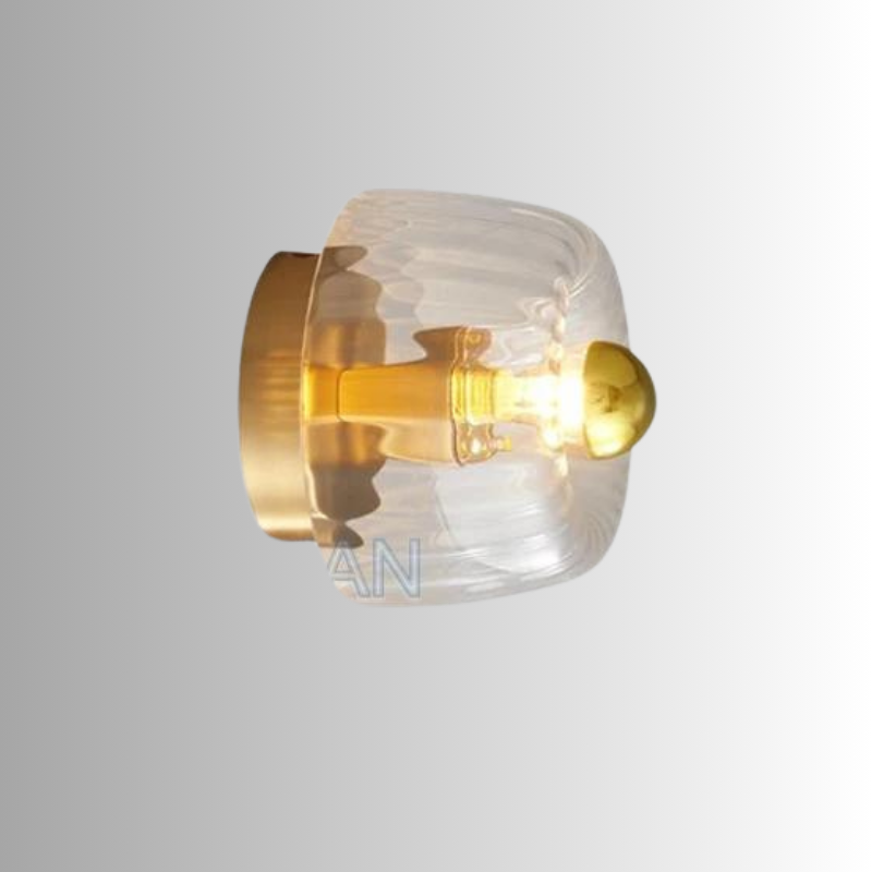 Lampada da parete Skjold Nordic Bauhaus in vetro finitura metallo | Lersk