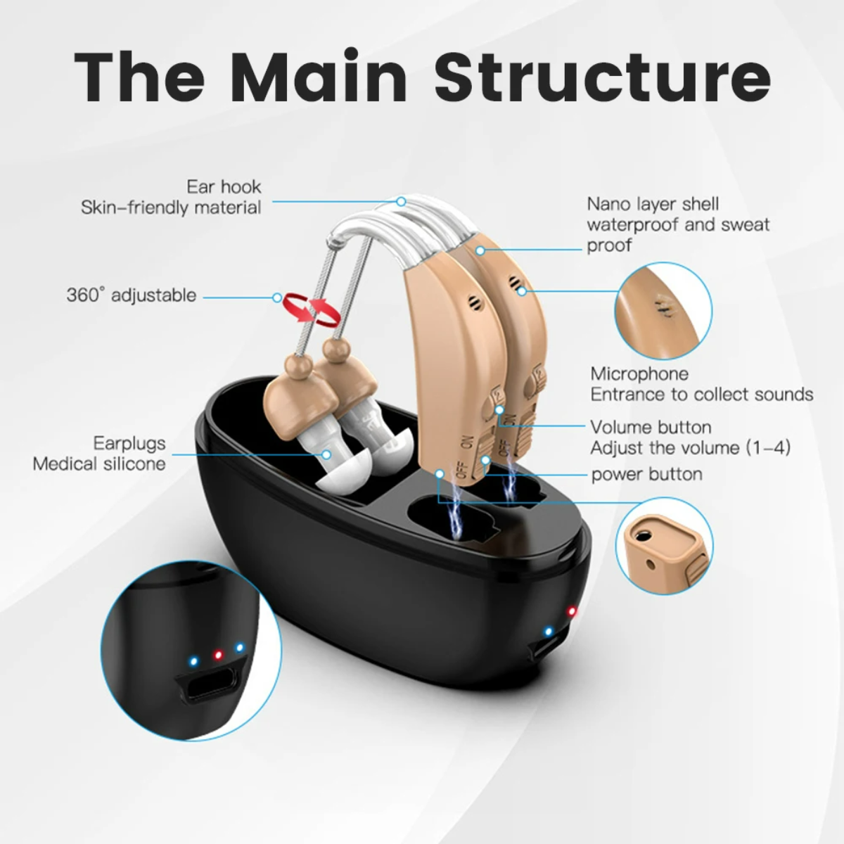 Aurora Digital Rechargeable Magnetic Pair Of Hearing Aids | Lersk
