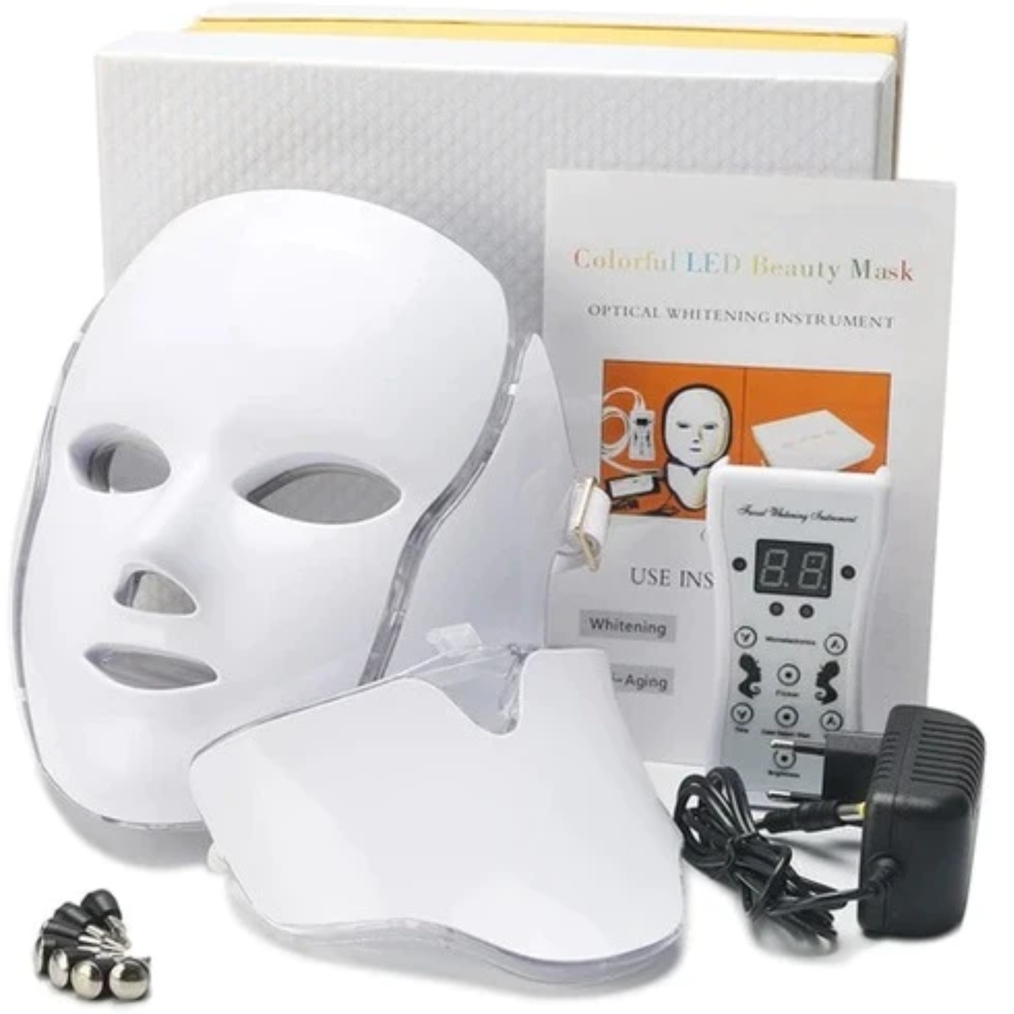 Aurea Glow Seven Color LED Photon Mask With Neck Care | Lersk