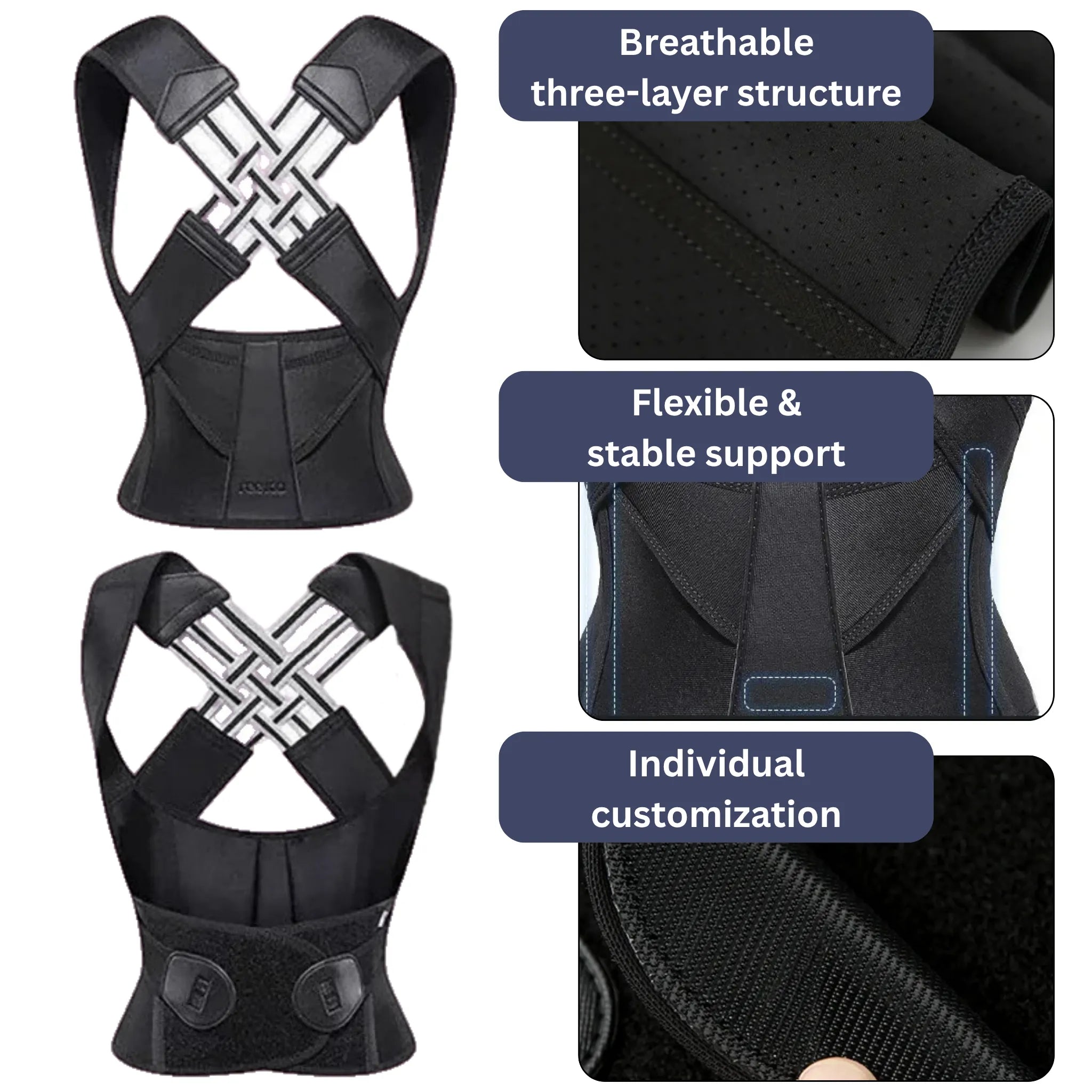 Adjustable Back Support Posture Corrector For Confidence | Lersk