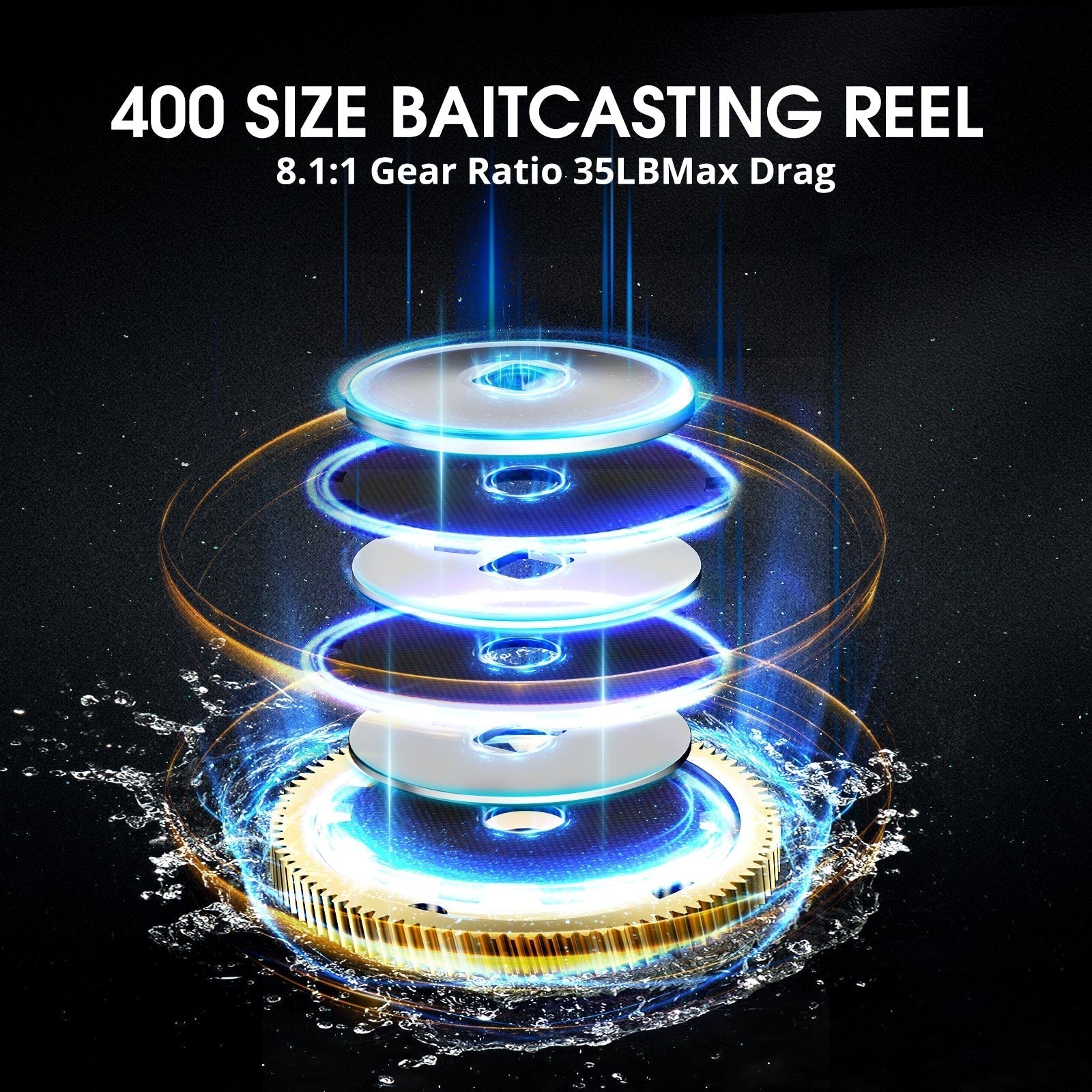 Piscifun 400 Model Saltwater  Freshwater Baitcasting Reel With Bait Clicker | Lersk