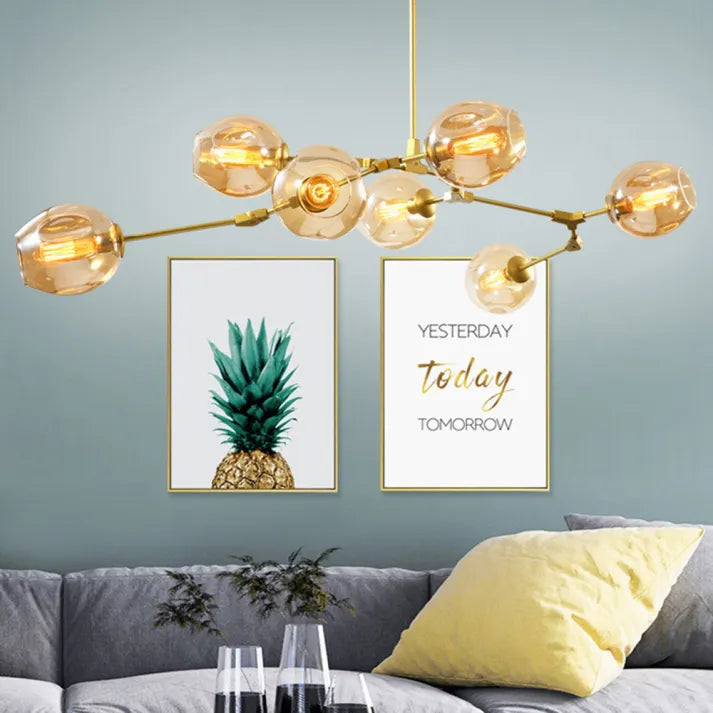 LustraNova Glass Bubble Pendant Light With Branching Arms Ambient Lighting | Lersk