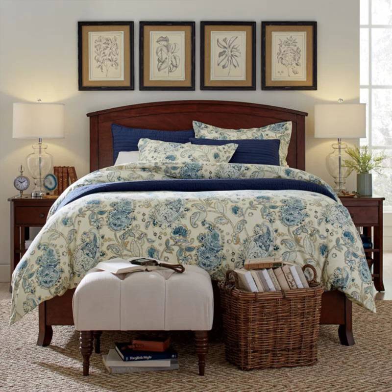 Glass Table Lamp With Fabric Shade For Modern Bedroom Lighting | Lersk