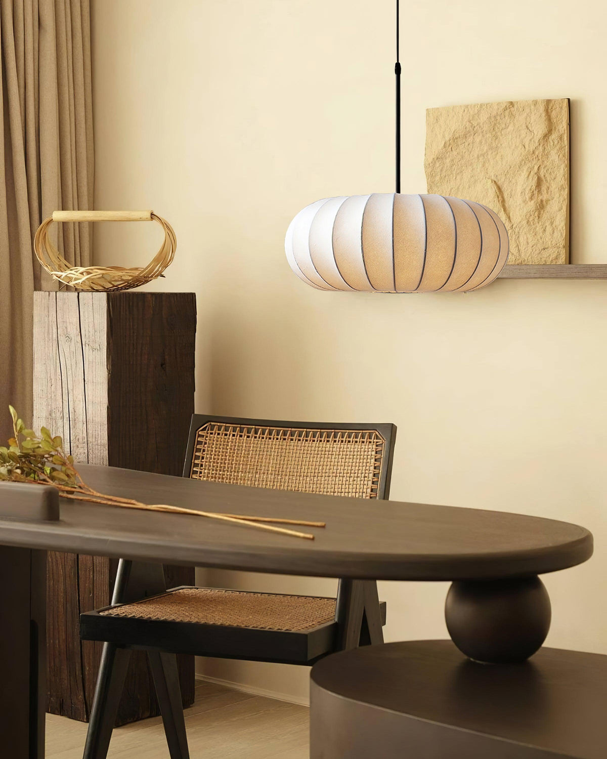 Aero Natural Materials Minimalist Pendant Light For Kitchen Island Dining Room