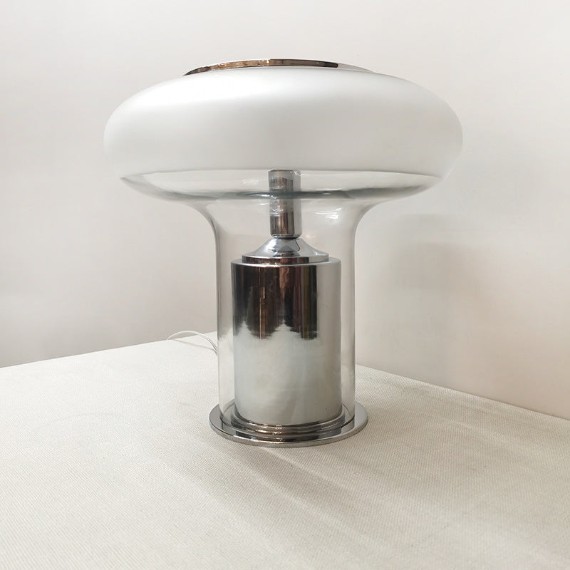 Modern Glass Table Lamp With Chrome Base - StudioAura Ambience | Lersk