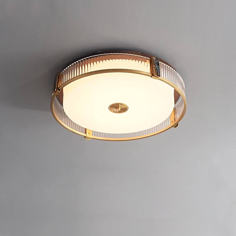 Contemporary Bedroom Ceiling Light In Brass With LED | Lersk