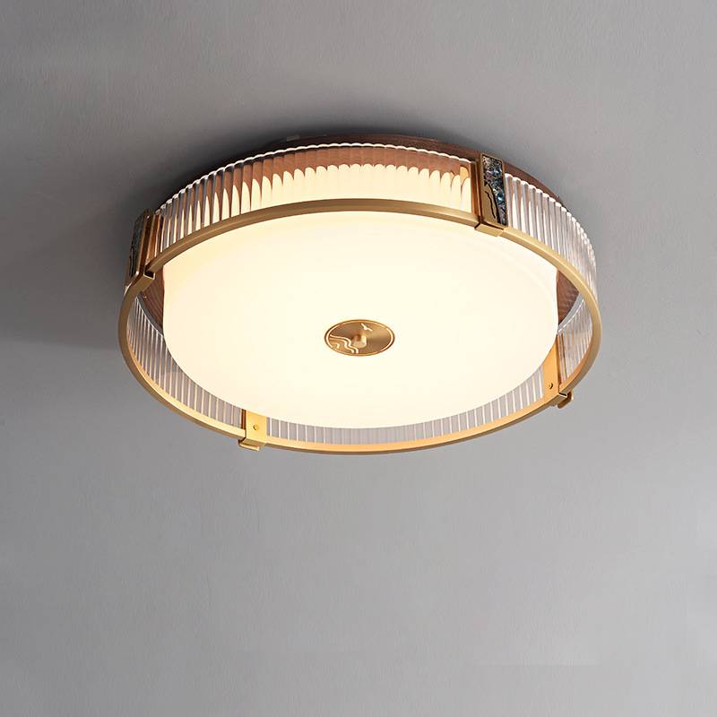 Contemporary Bedroom Ceiling Light In Brass With LED | Lersk
