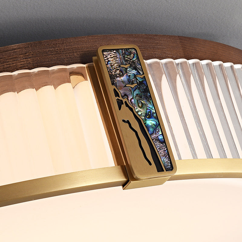 Contemporary Bedroom Ceiling Light In Brass With LED | Lersk